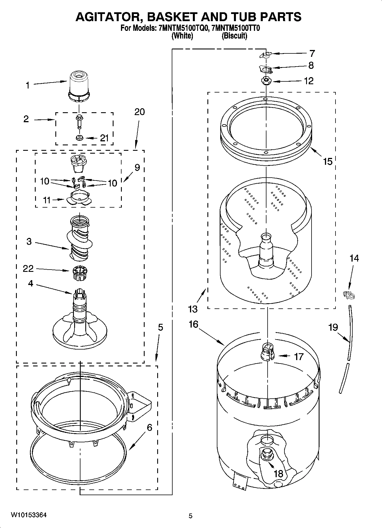 03 - AGITATOR, BASKET AND TUB PARTS