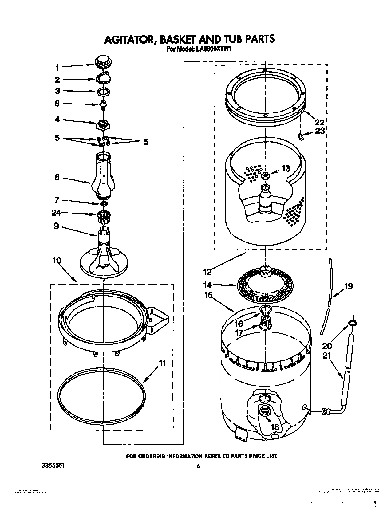 05 - AGITATOR, BASKET AND TUB