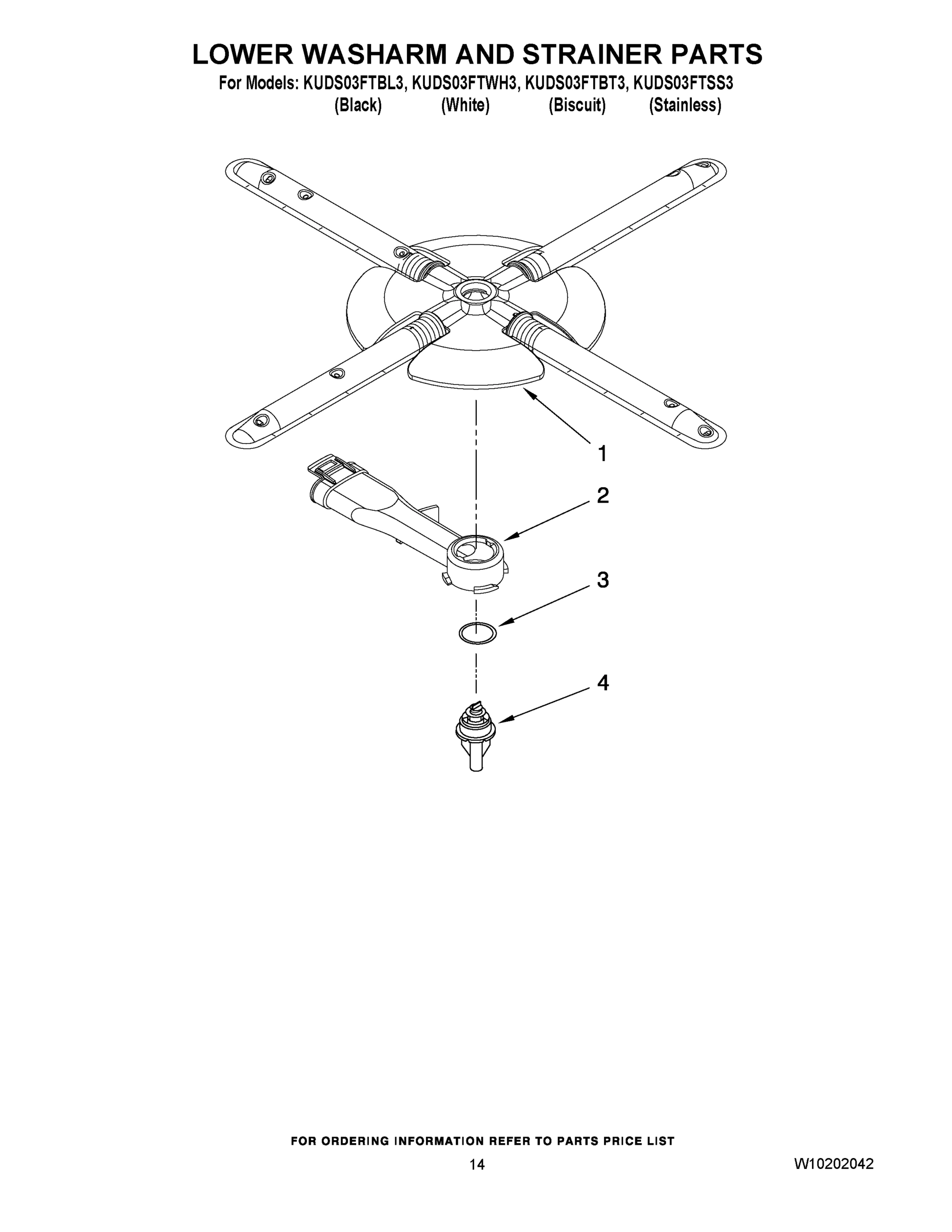 11 - LOWER WASHARM AND STRAINER PARTS