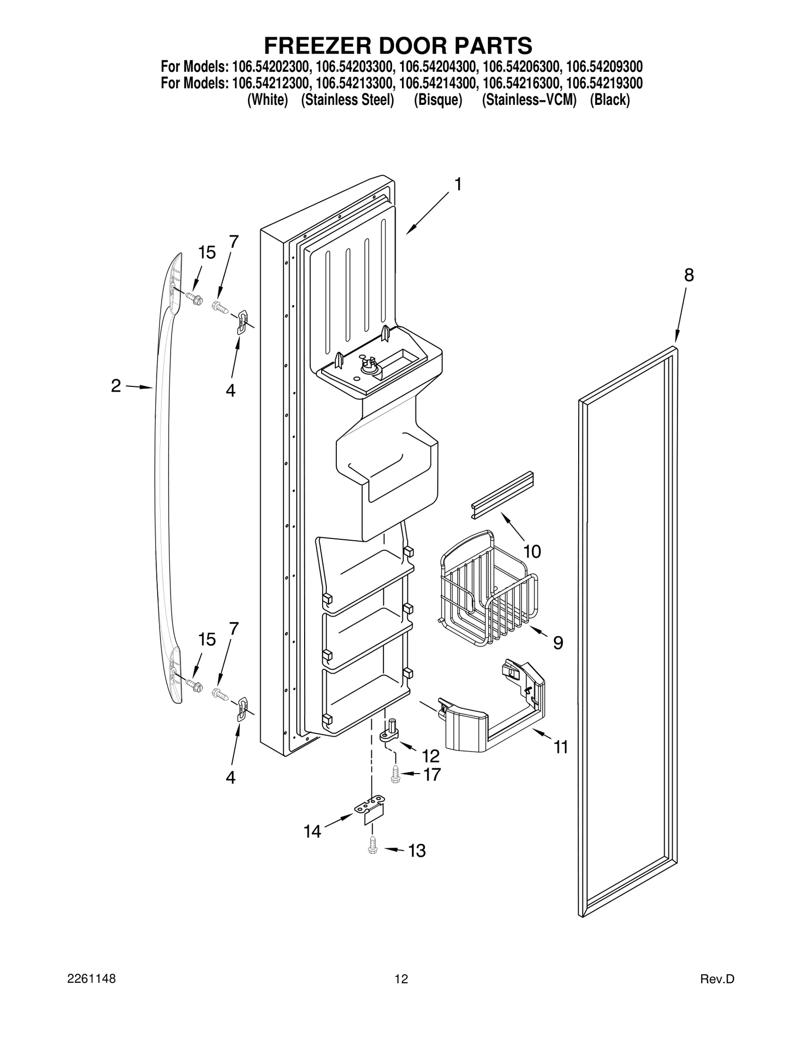 FREEZER DOOR PARTS