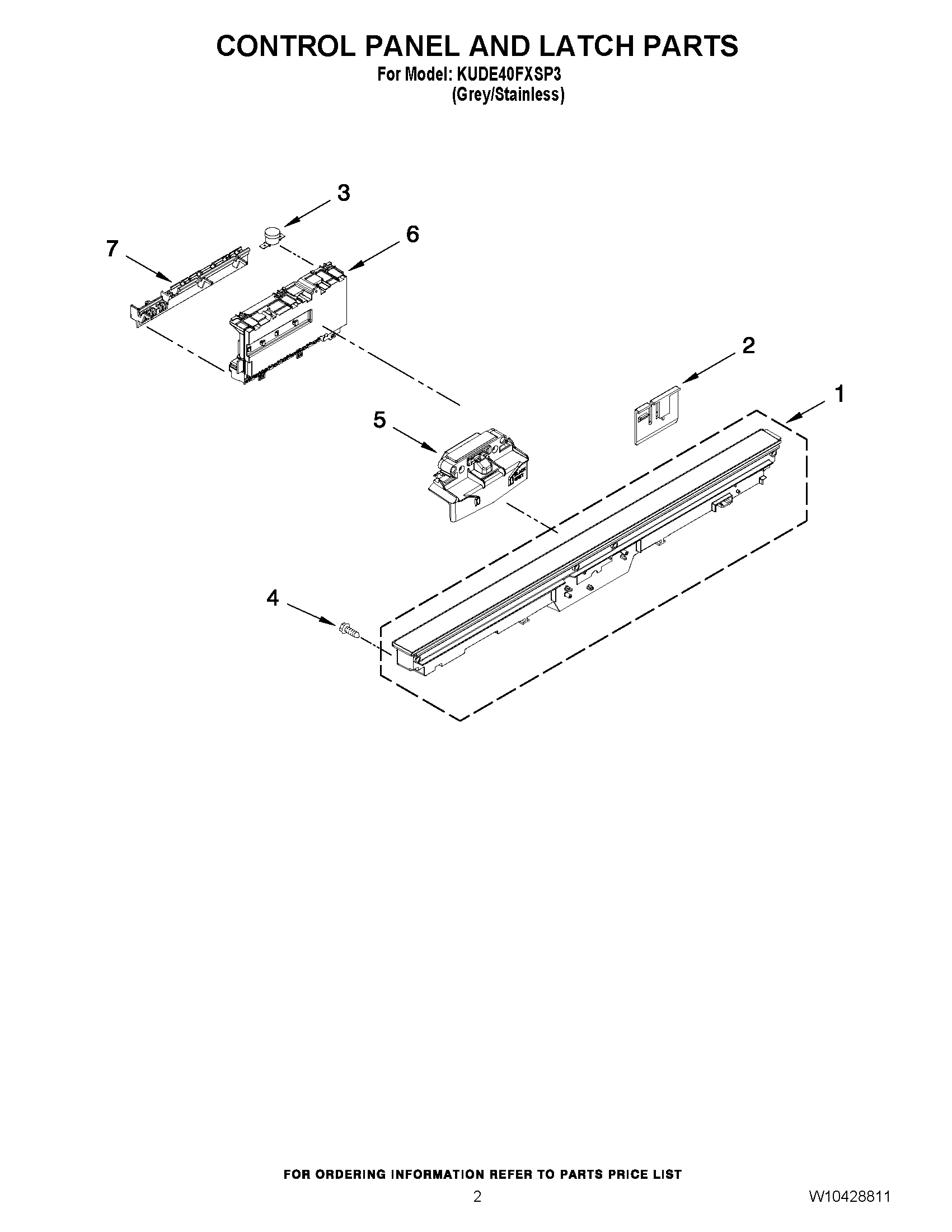 02 - CONTROL PANEL AND LATCH PARTS