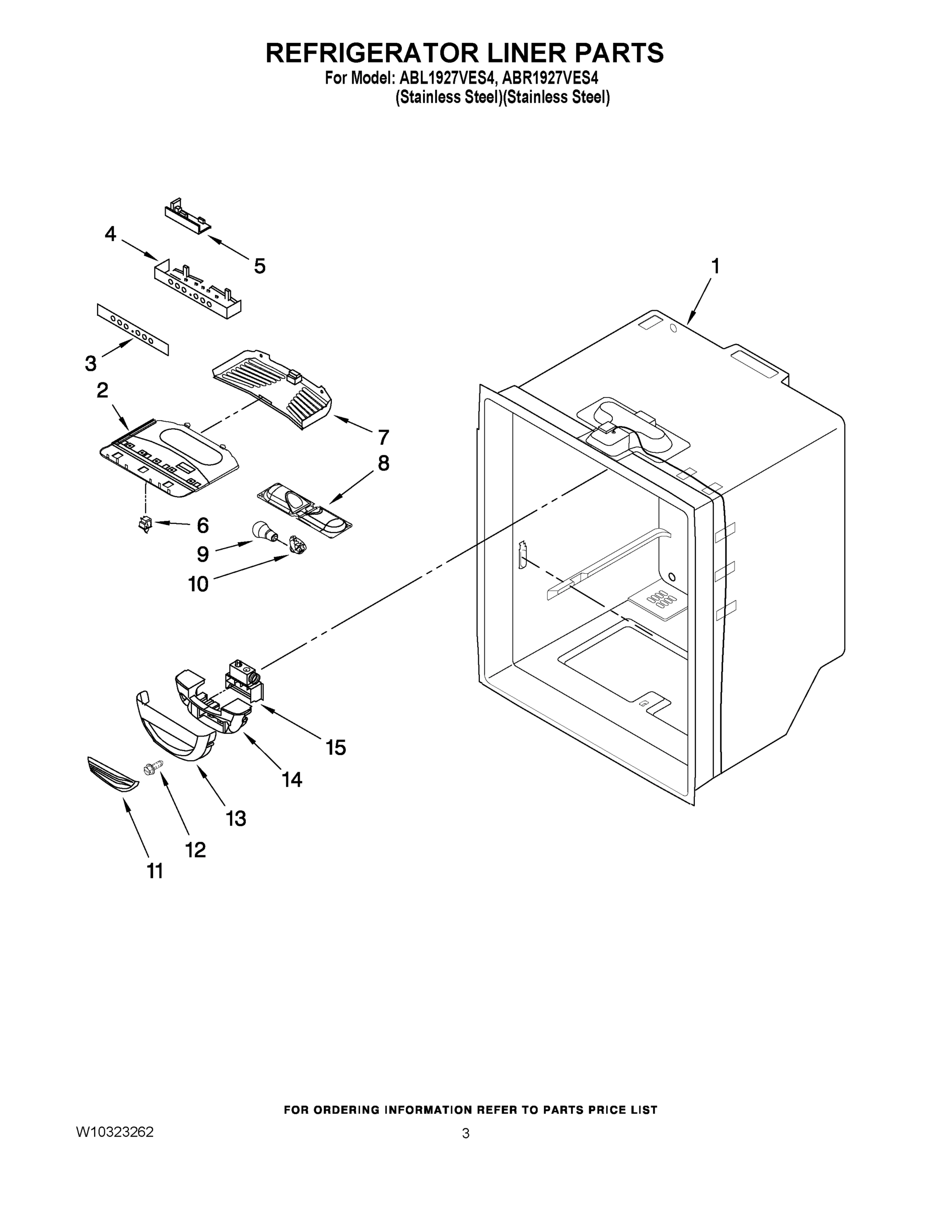02 - REFRIGERATOR LINER PARTS