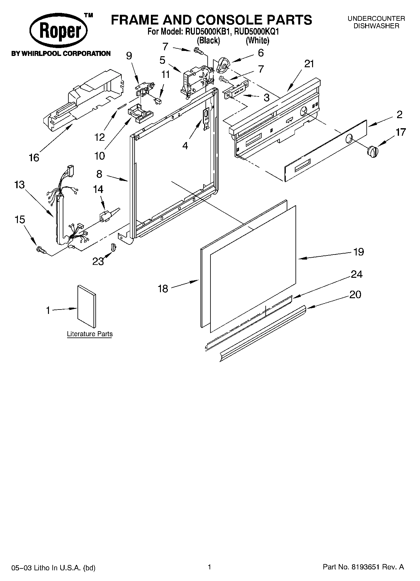01 - FRAME AND CONSOLE PARTS