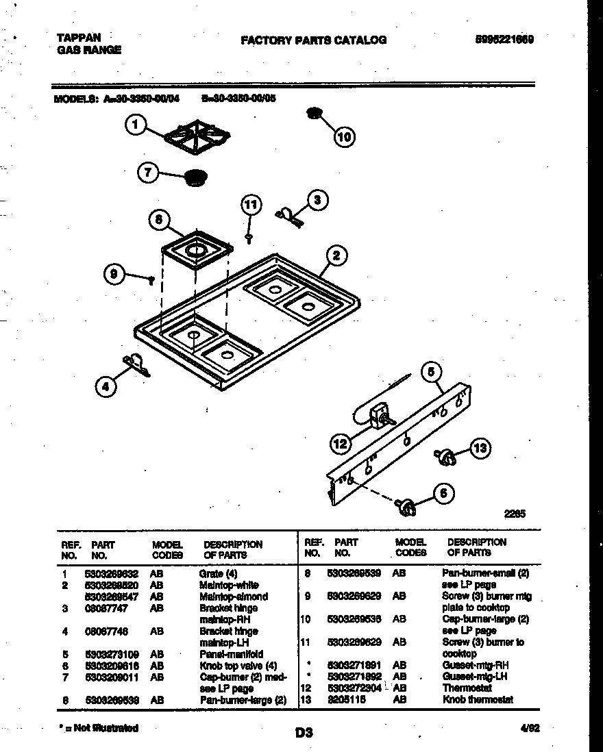 03 - COOKTOP PARTS