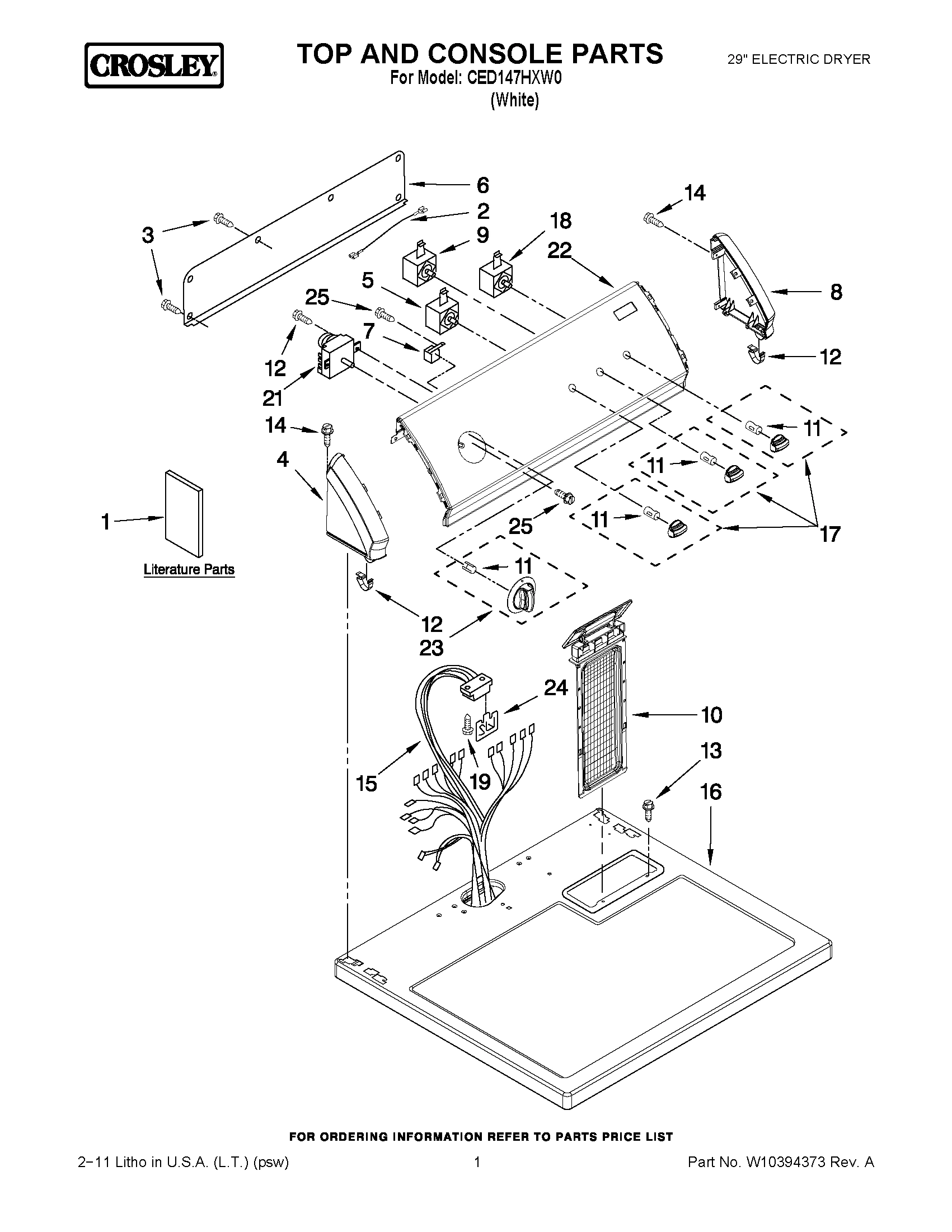 01 - TOP AND CONSOLE PARTS