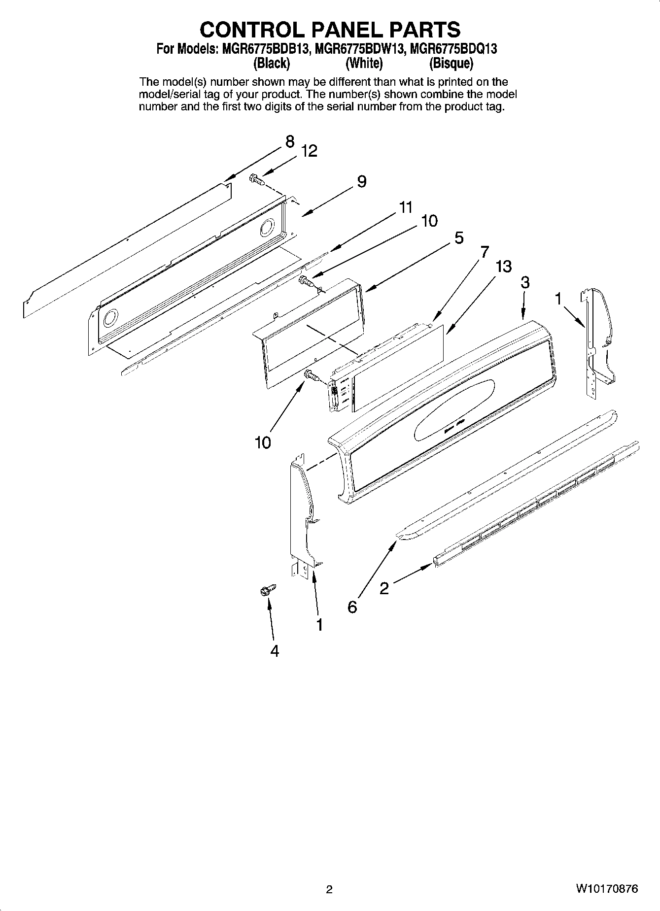 02 - CONTROL PANEL PARTS
