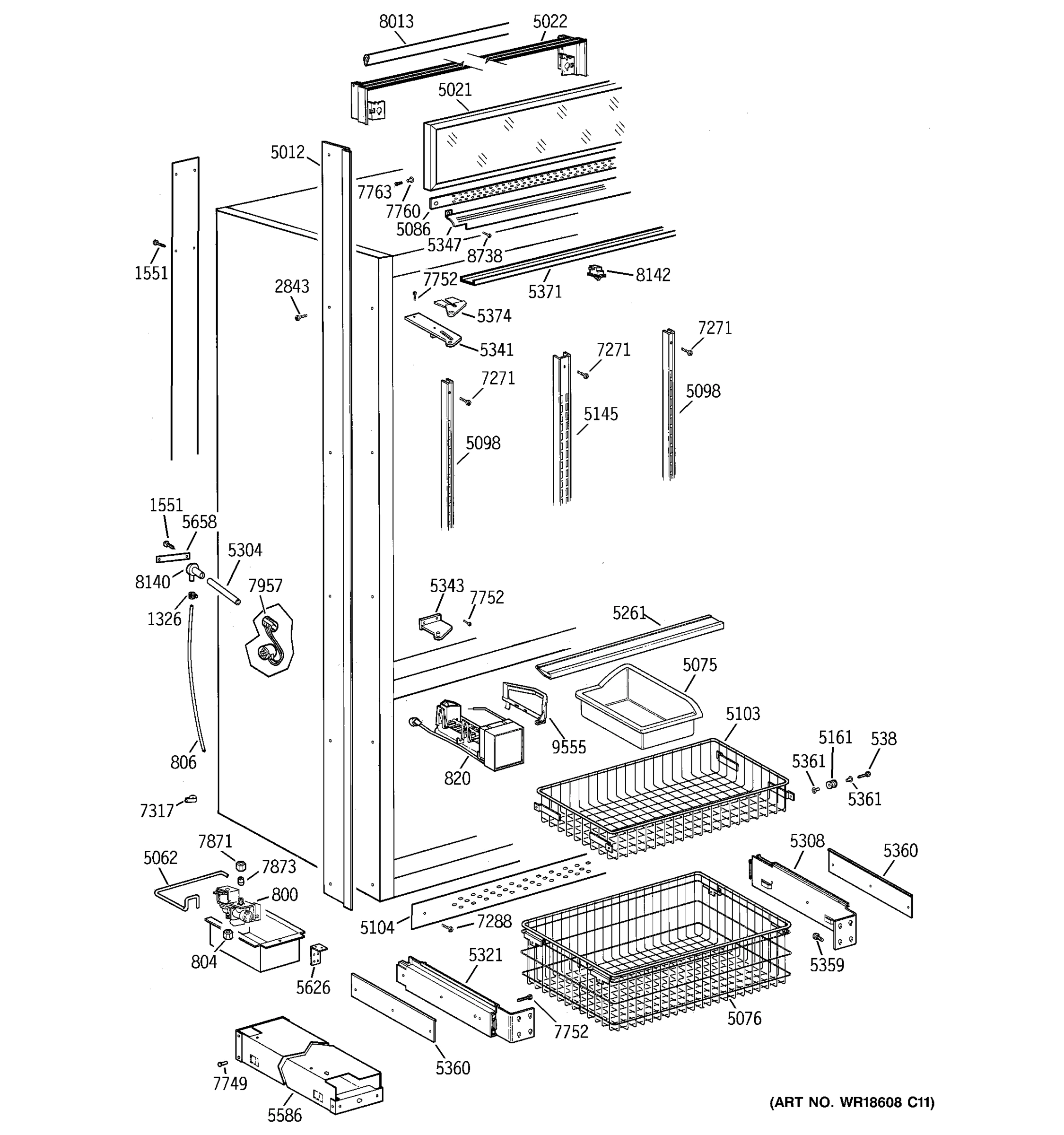FREEZER SECTION, TRIM & COMPONENTS