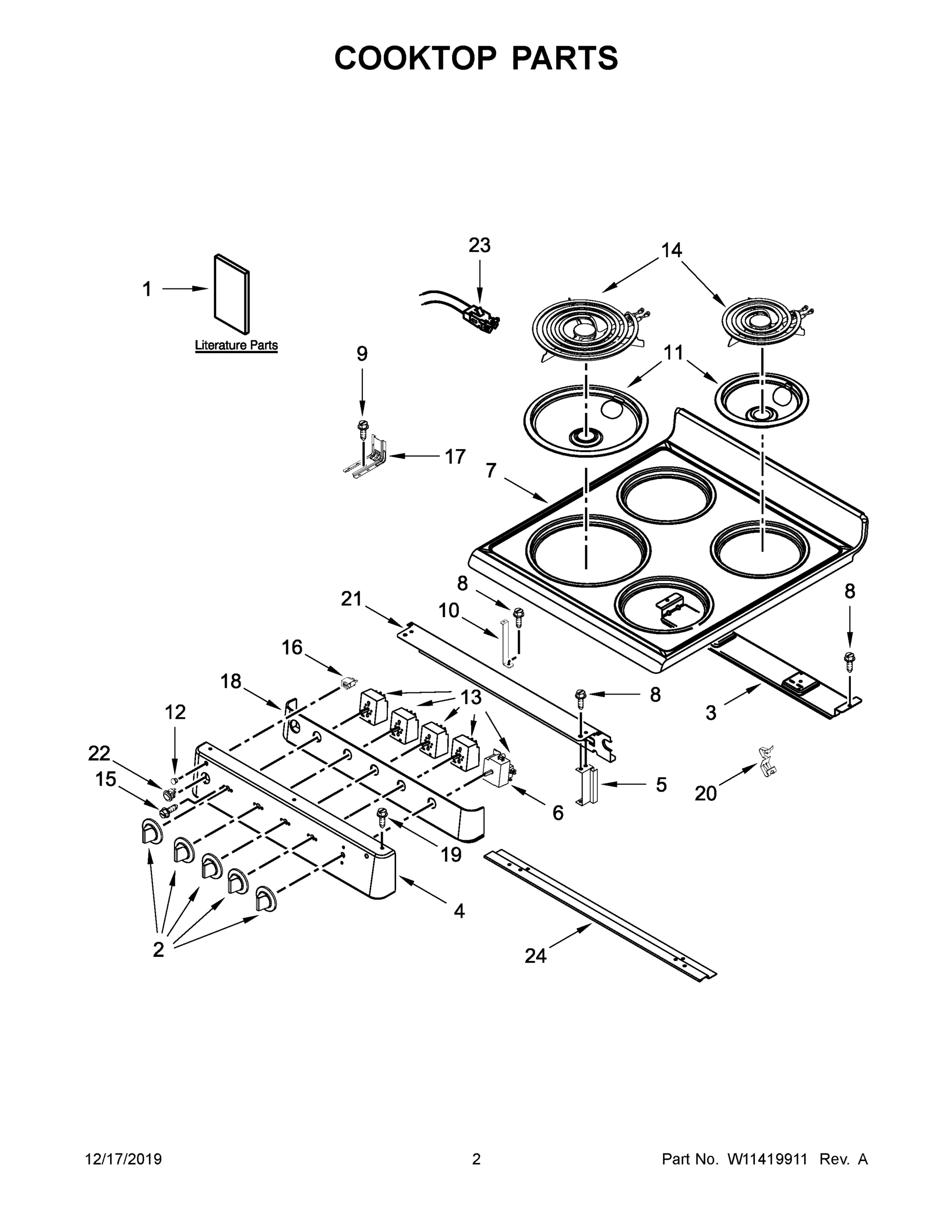 02 - COOKTOP PARTS