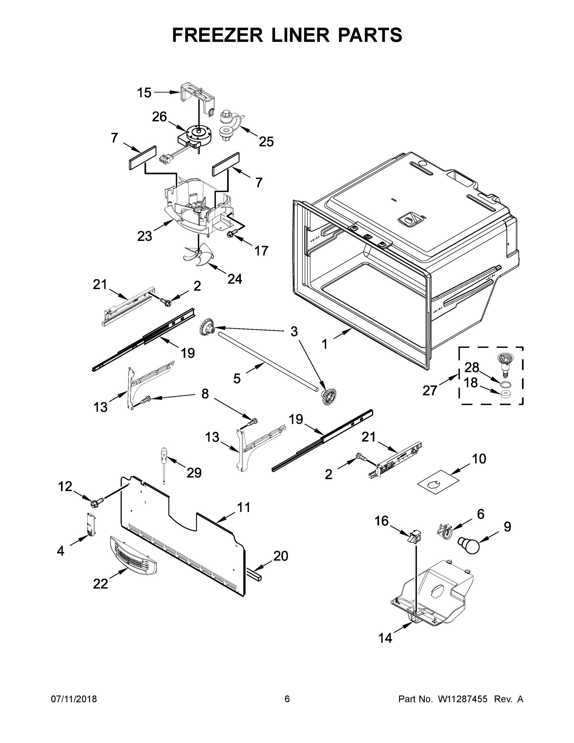 04 - FREEZER LINER PARTS