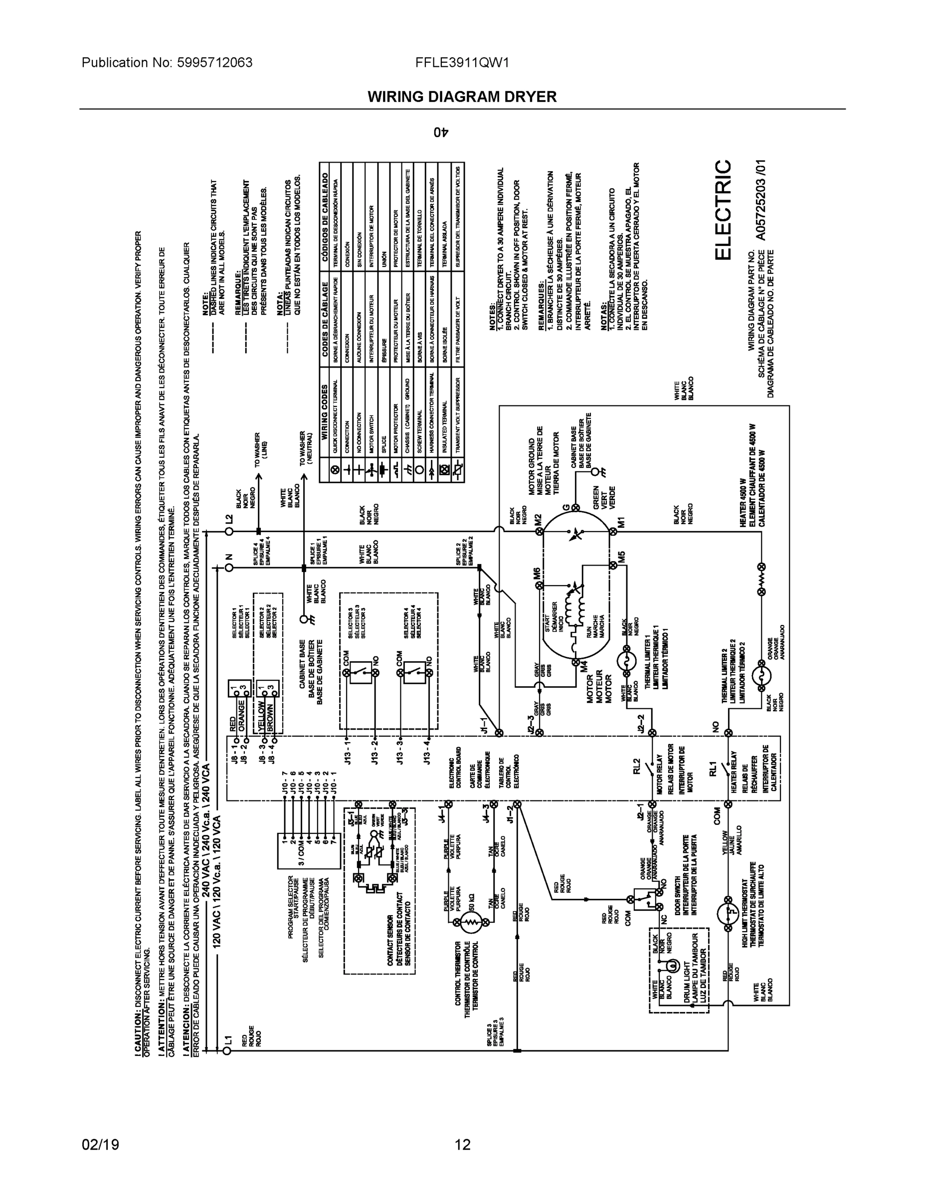 07 - WIRING DIAGRAM DRYER