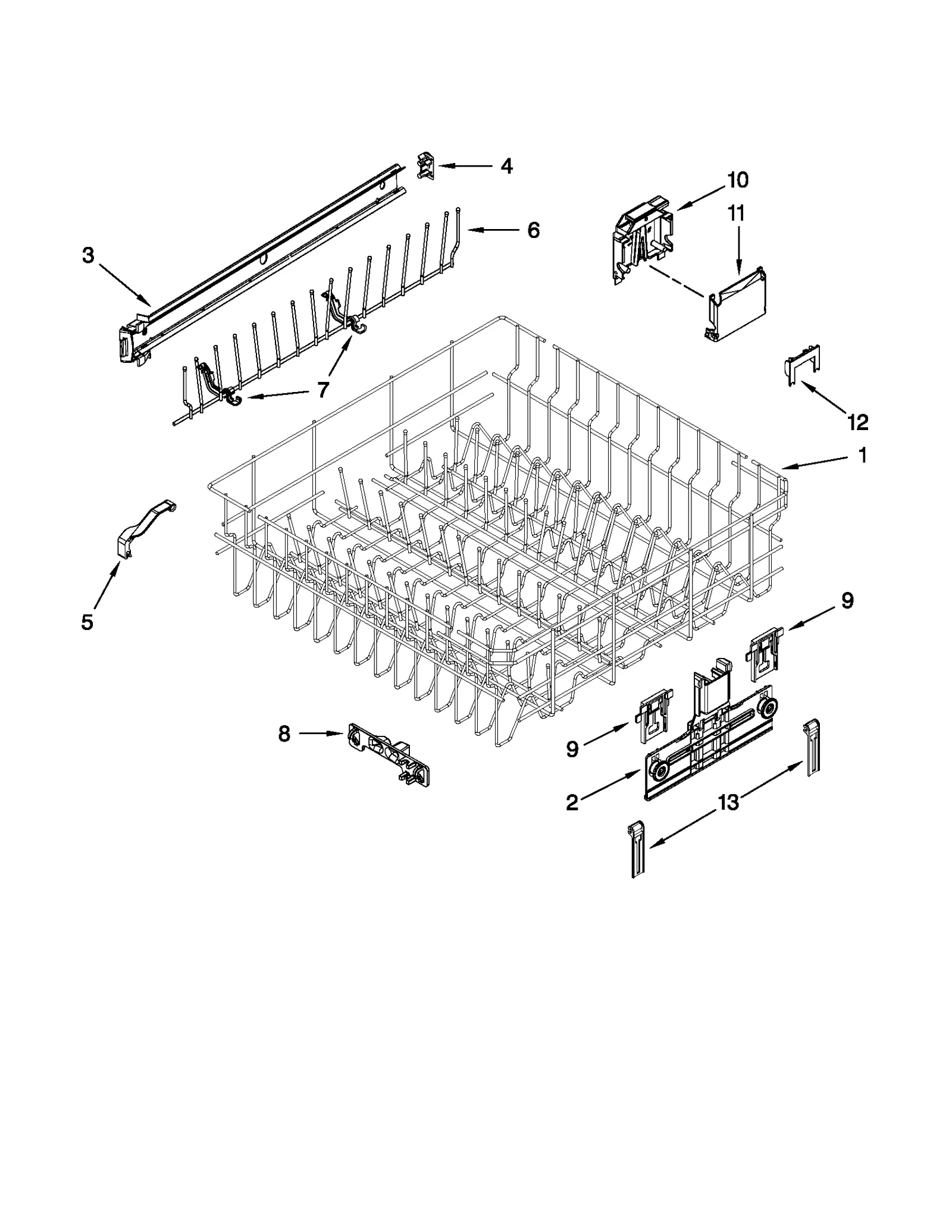 UPPER RACK AND TRACK PARTS