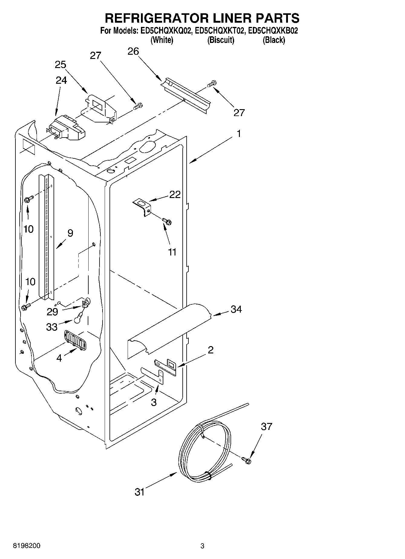 02 - REFRIGERATOR LINER PARTS
