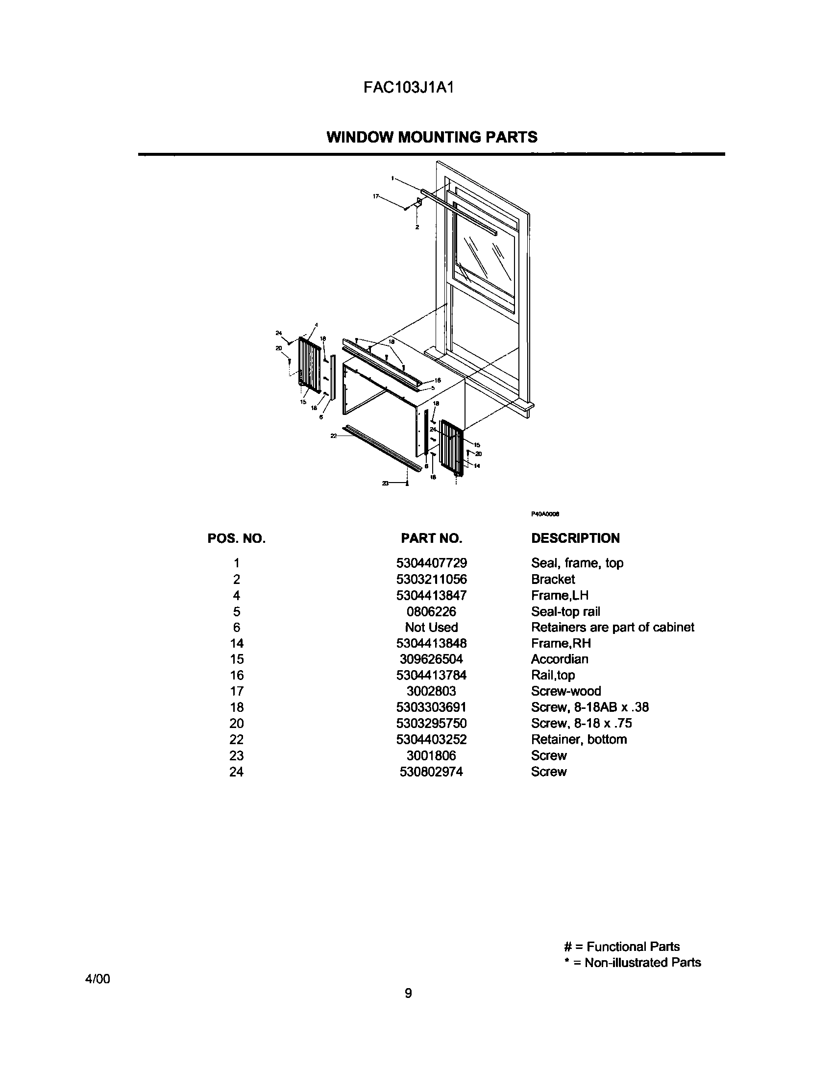 11 - WINDOW MOUNTING PARTS
