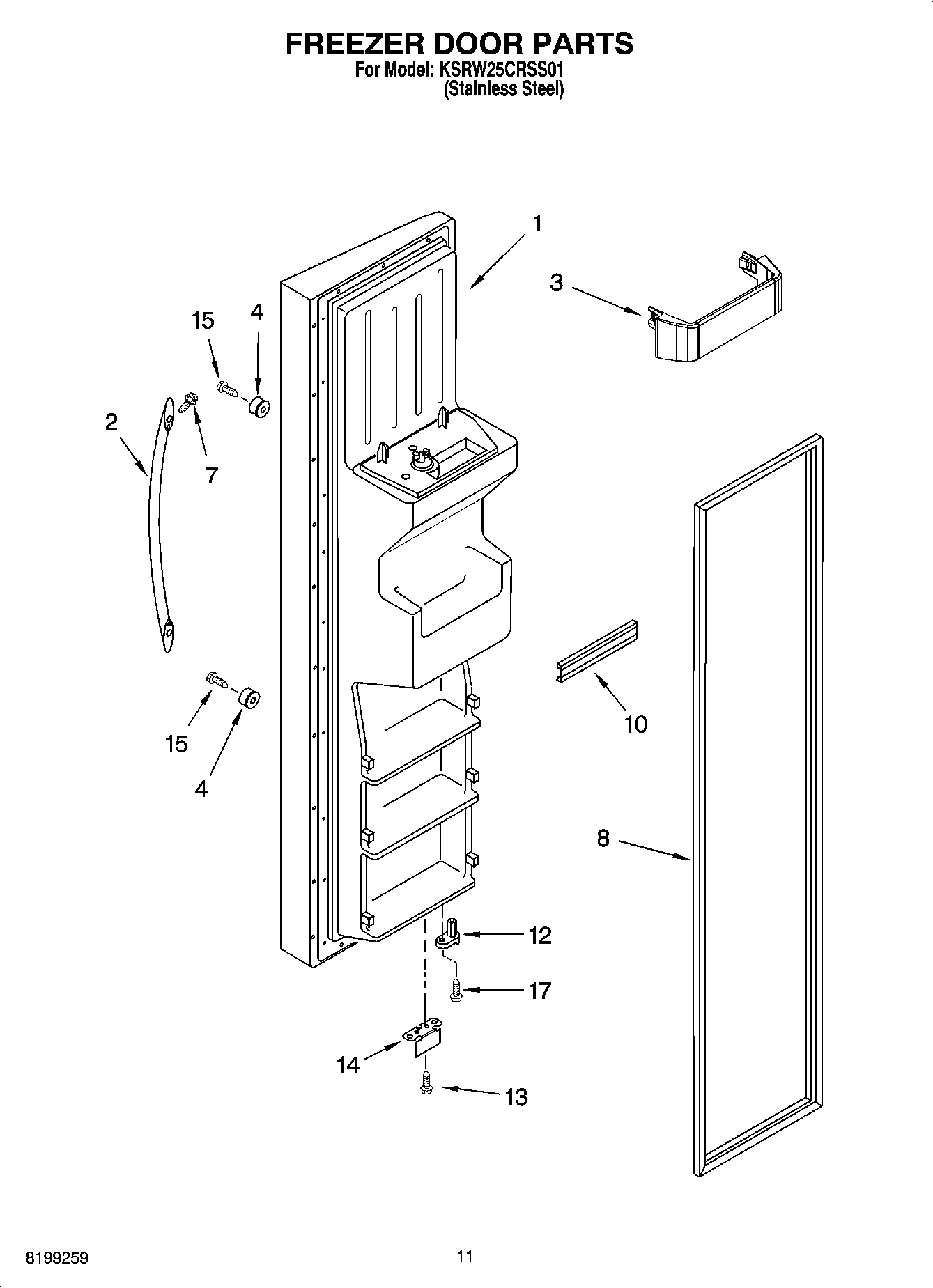 07 - FREEZER DOOR PARTS
