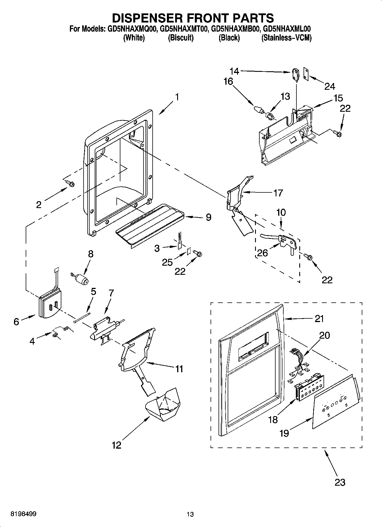 08 - DISPENSER FRONT PARTS