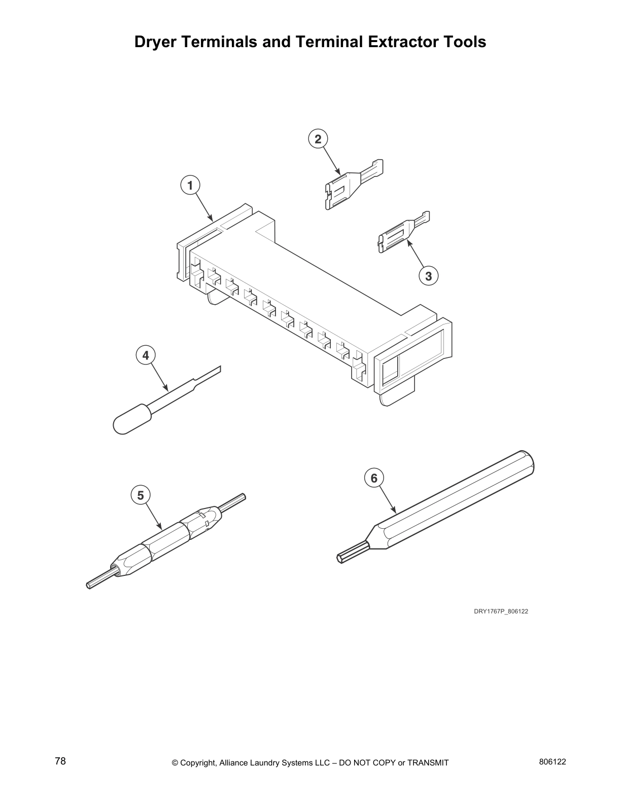 Dryer Terminals and Terminal Extractor Tools