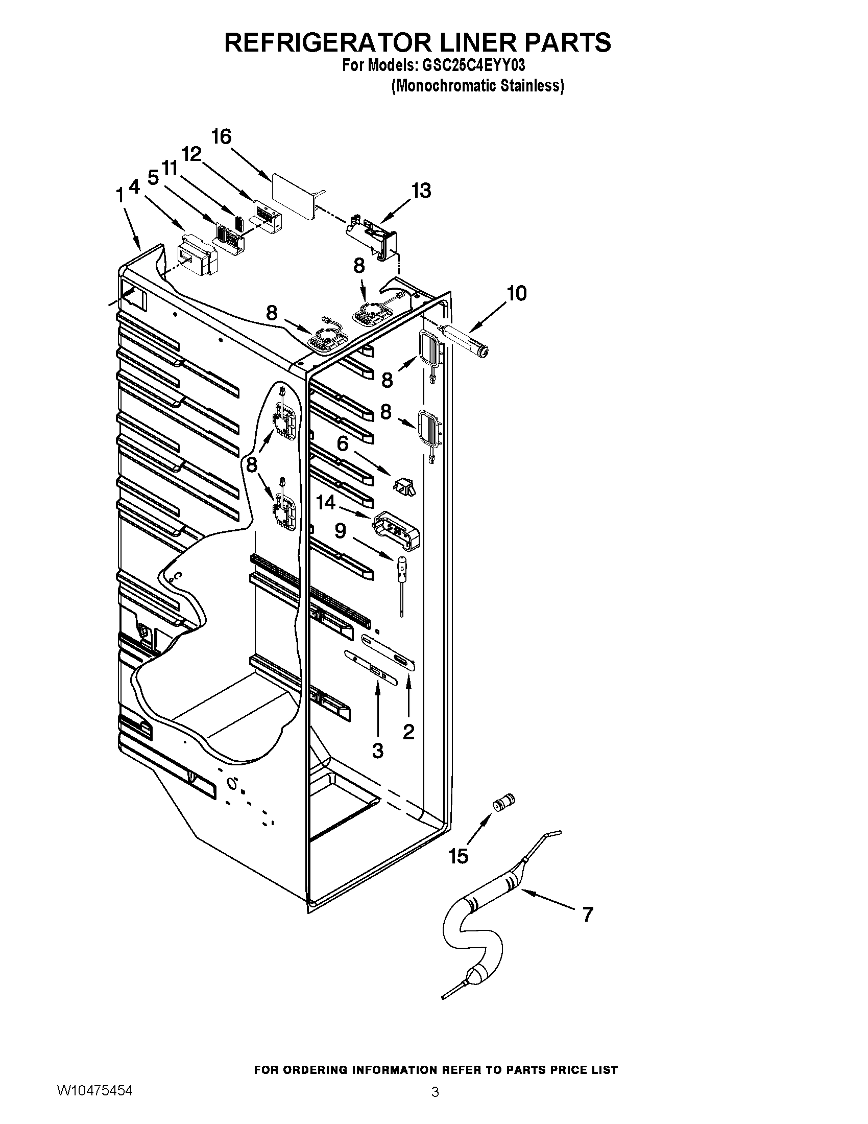 02 - REFRIGERATOR LINER PARTS