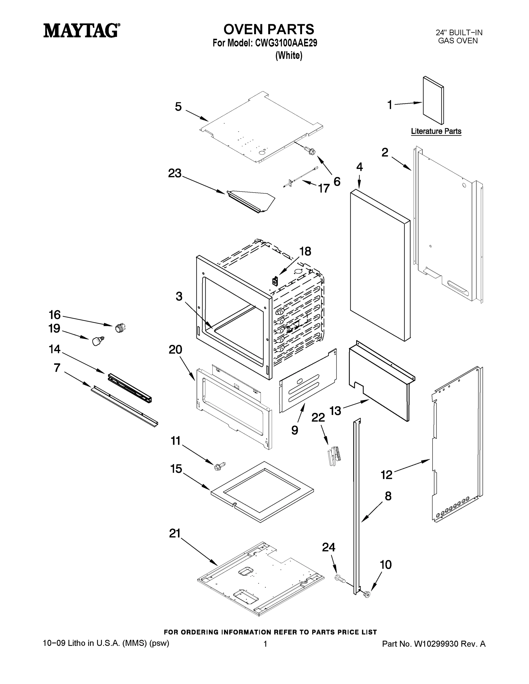 01 - OVEN PARTS