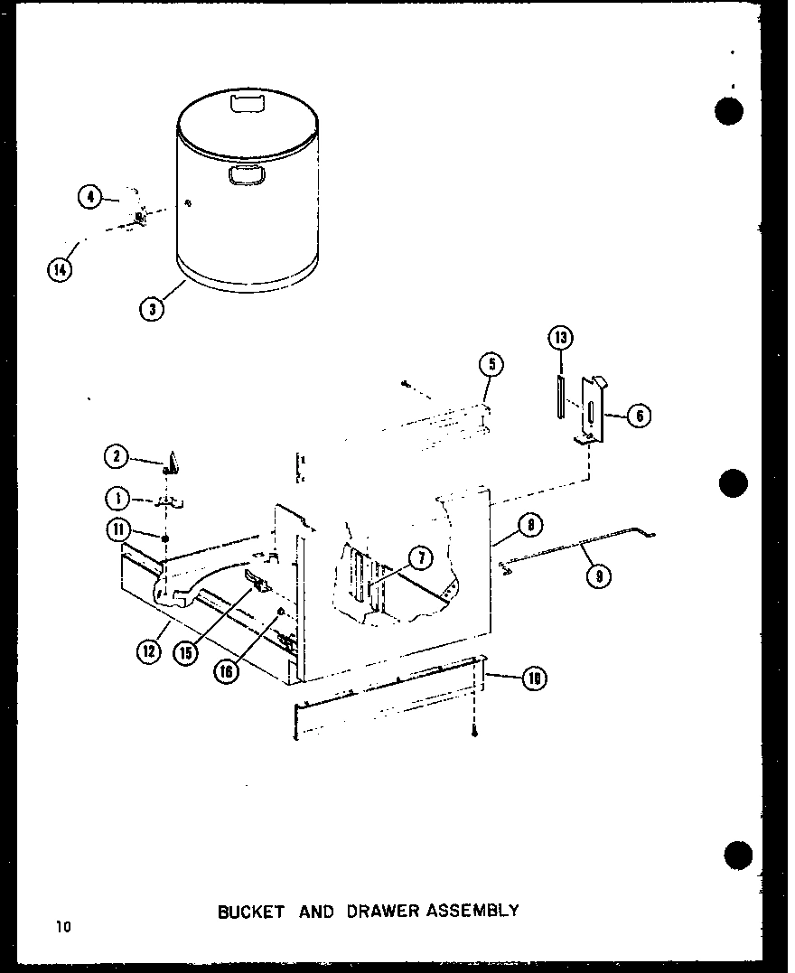 01 - BUCKET AND DRAWER ASSY
