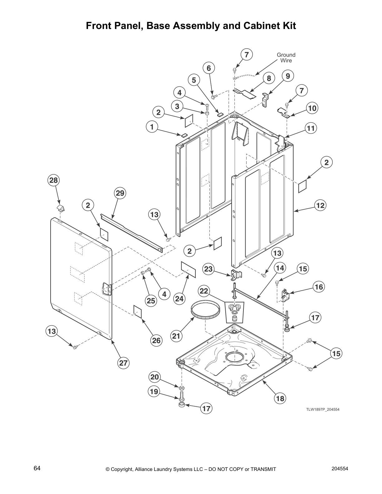 Front Panel, Base Assembly and Cabinet Kit