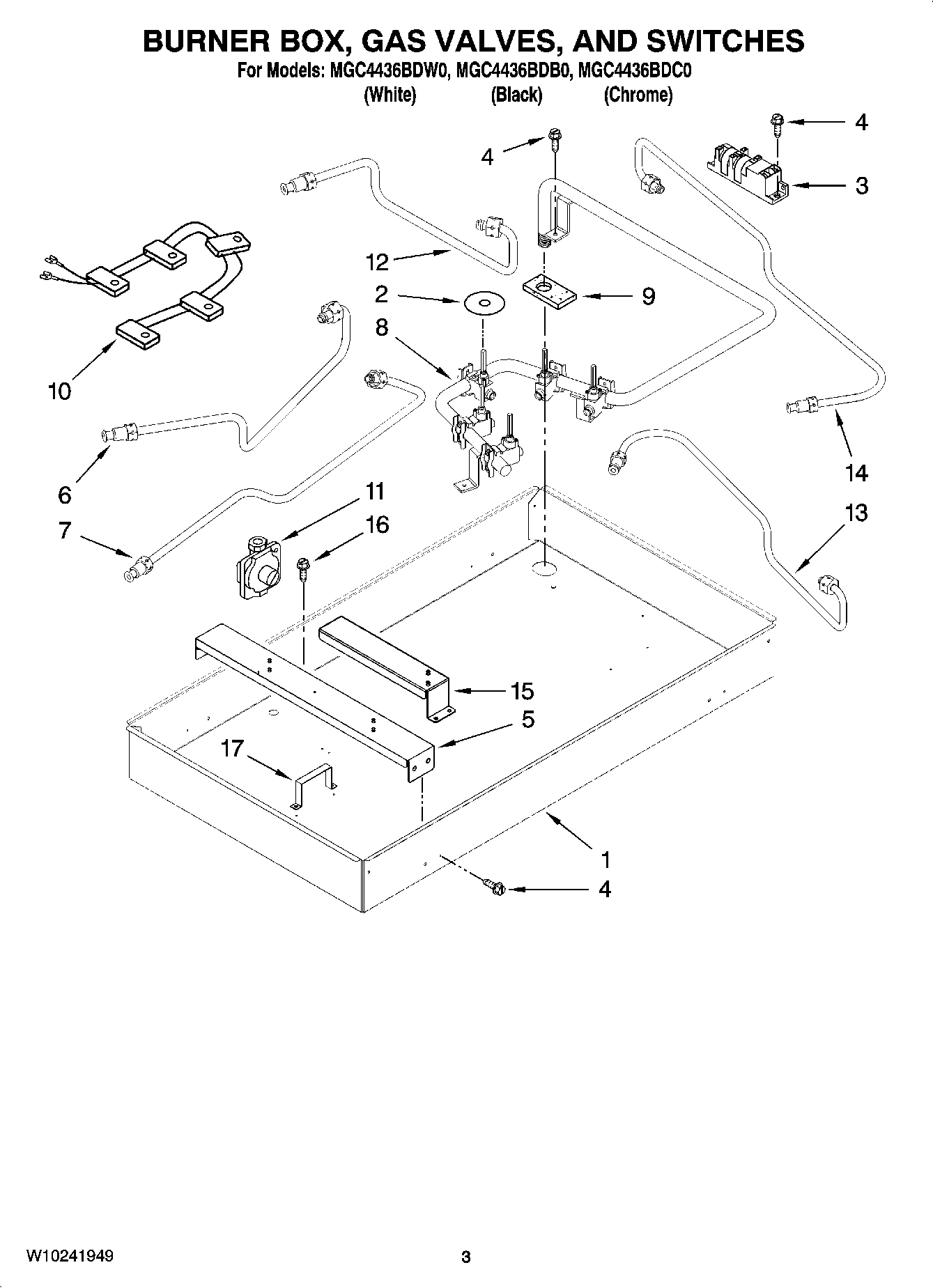 02 - BURNER BOX, GAS VALVES, AND SWITCHES, OPTIONAL PARTS (NOT INCLUDED)