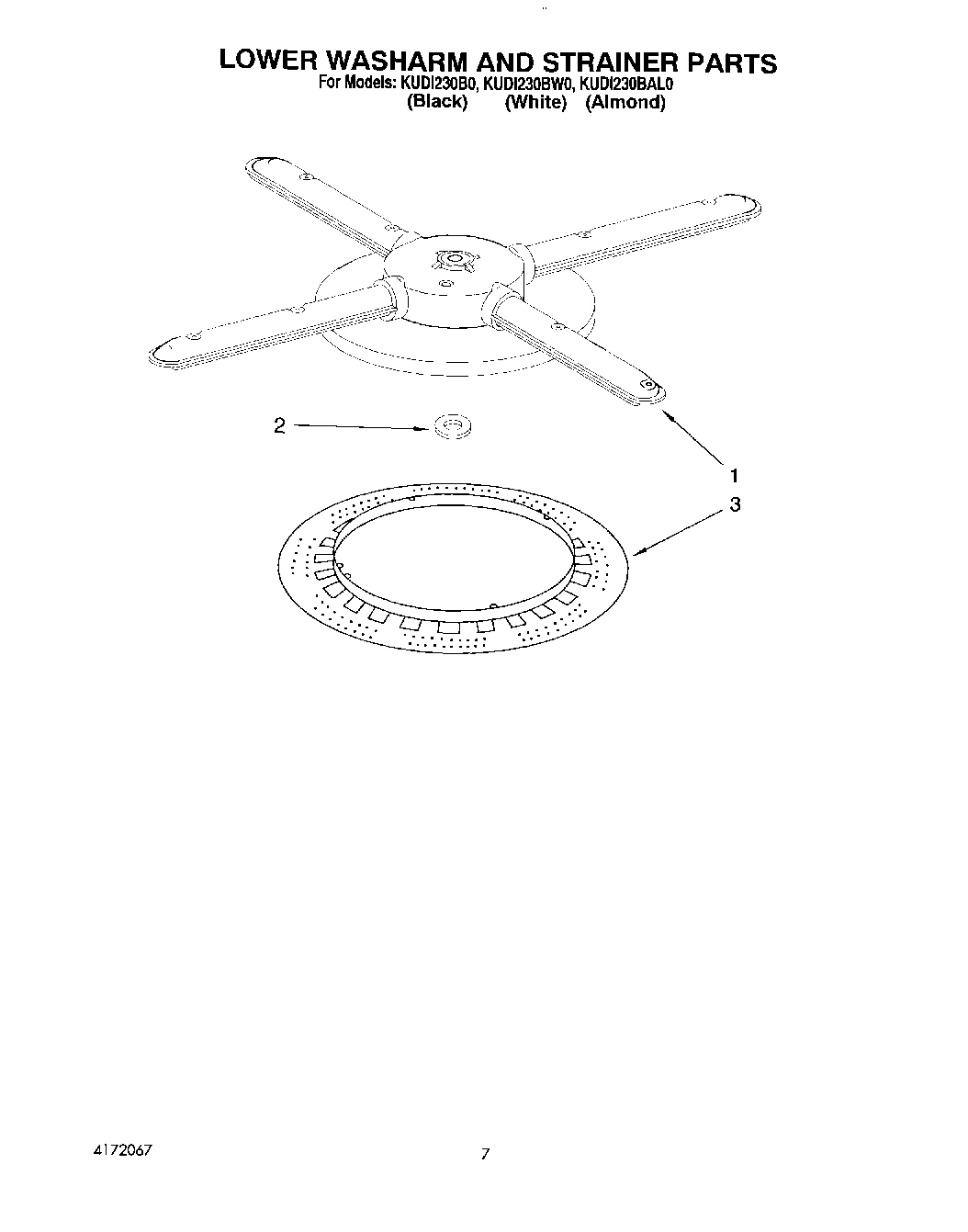 05 - LOWER WASHARM AND STRAINER