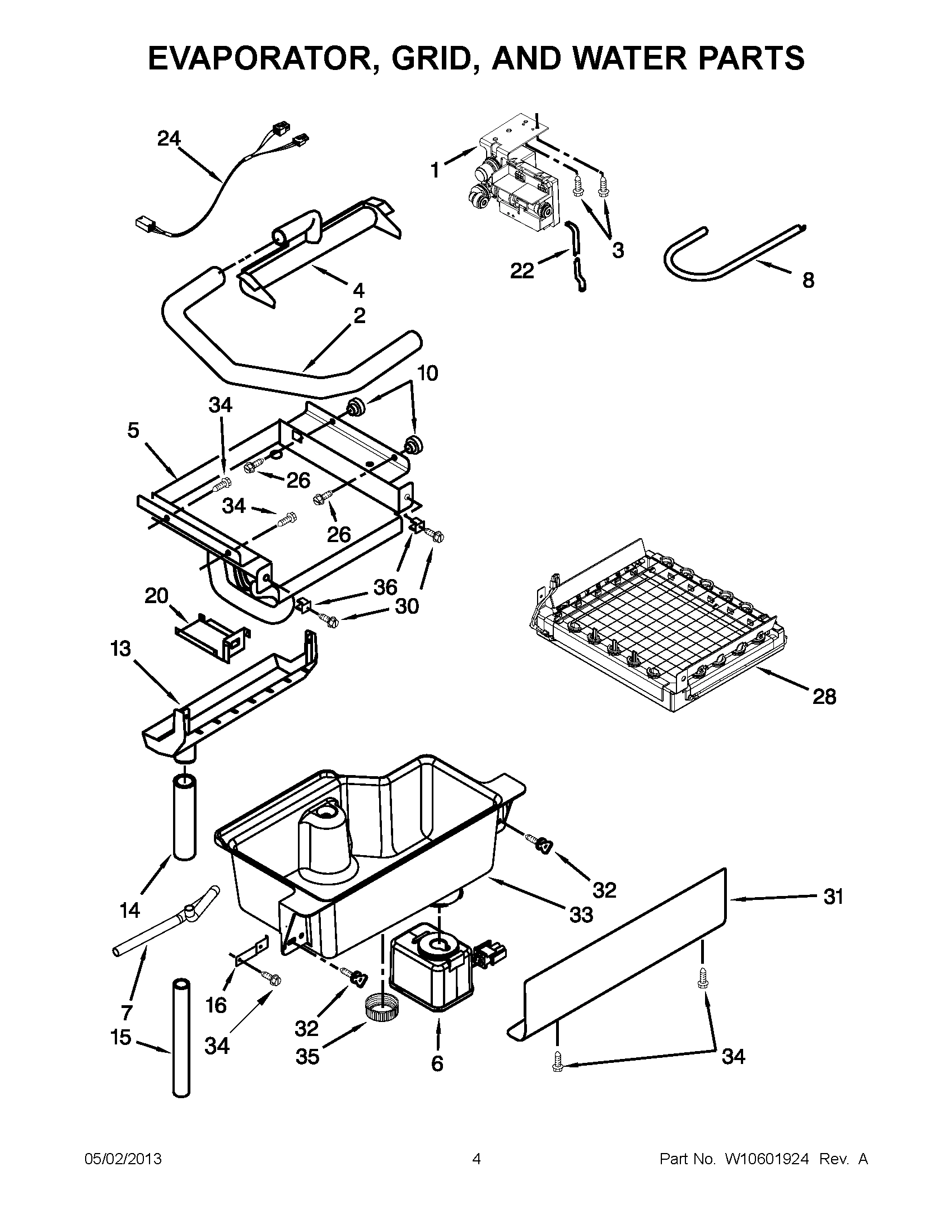 02 - EVAPORATOR, GRID, AND WATER PARTS