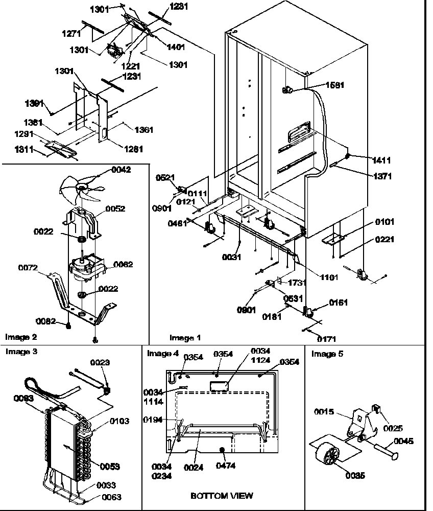 04 - DRAIN SYSTEMS, ROLLERS, AND EVAP ASSY