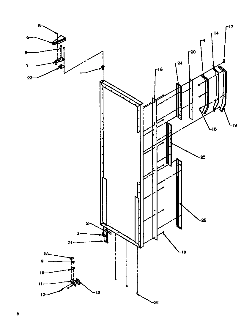 14 - REF DOOR HINGE/TRIM
