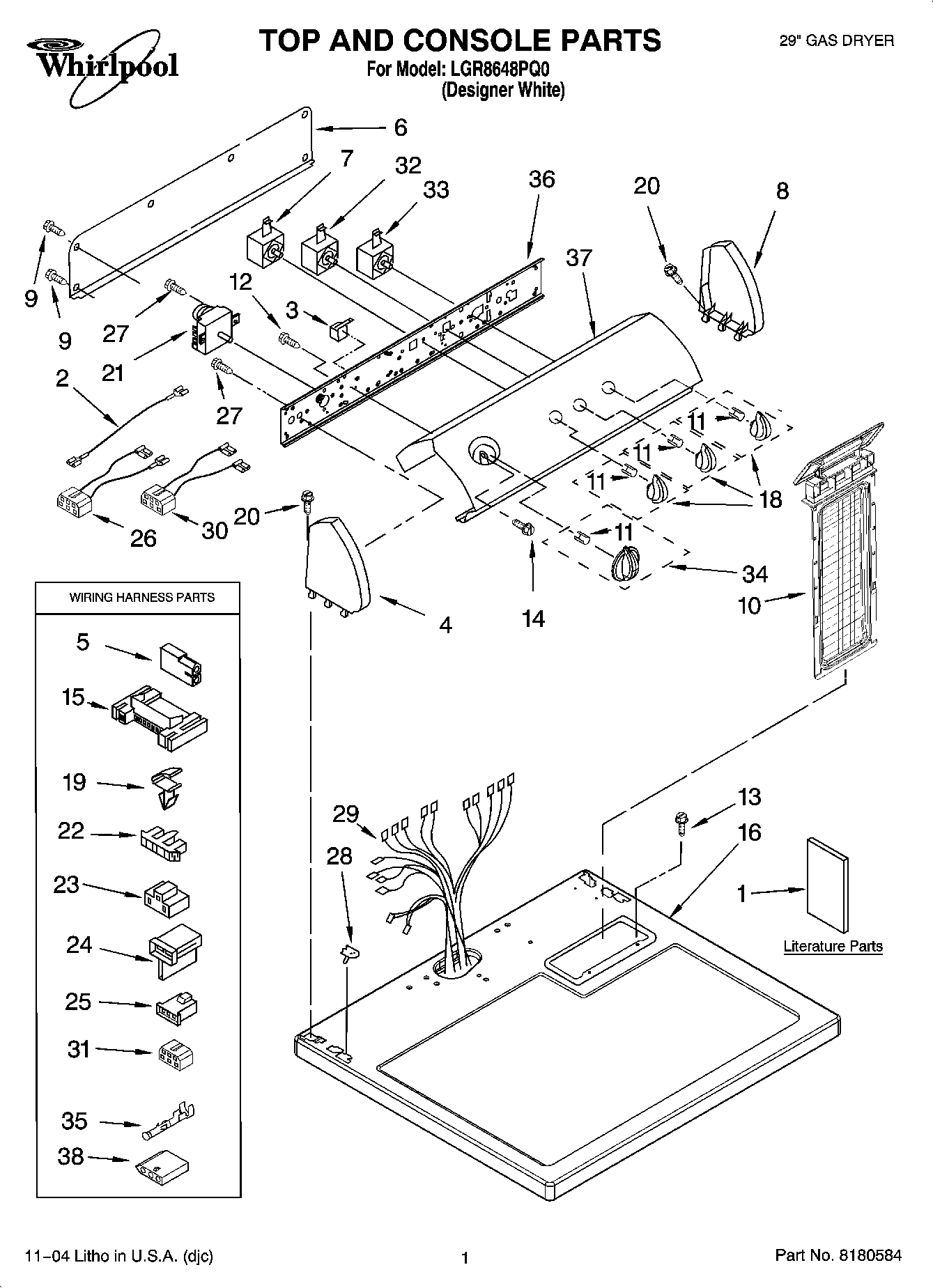 01 - TOP AND CONSOLE PARTS