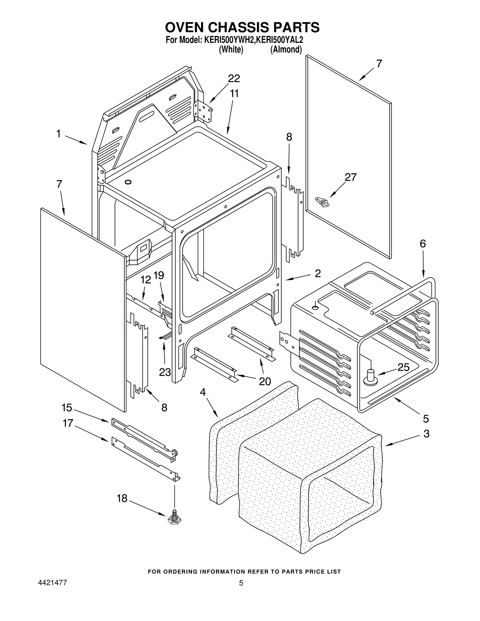 OVEN CHASSIS PARTS