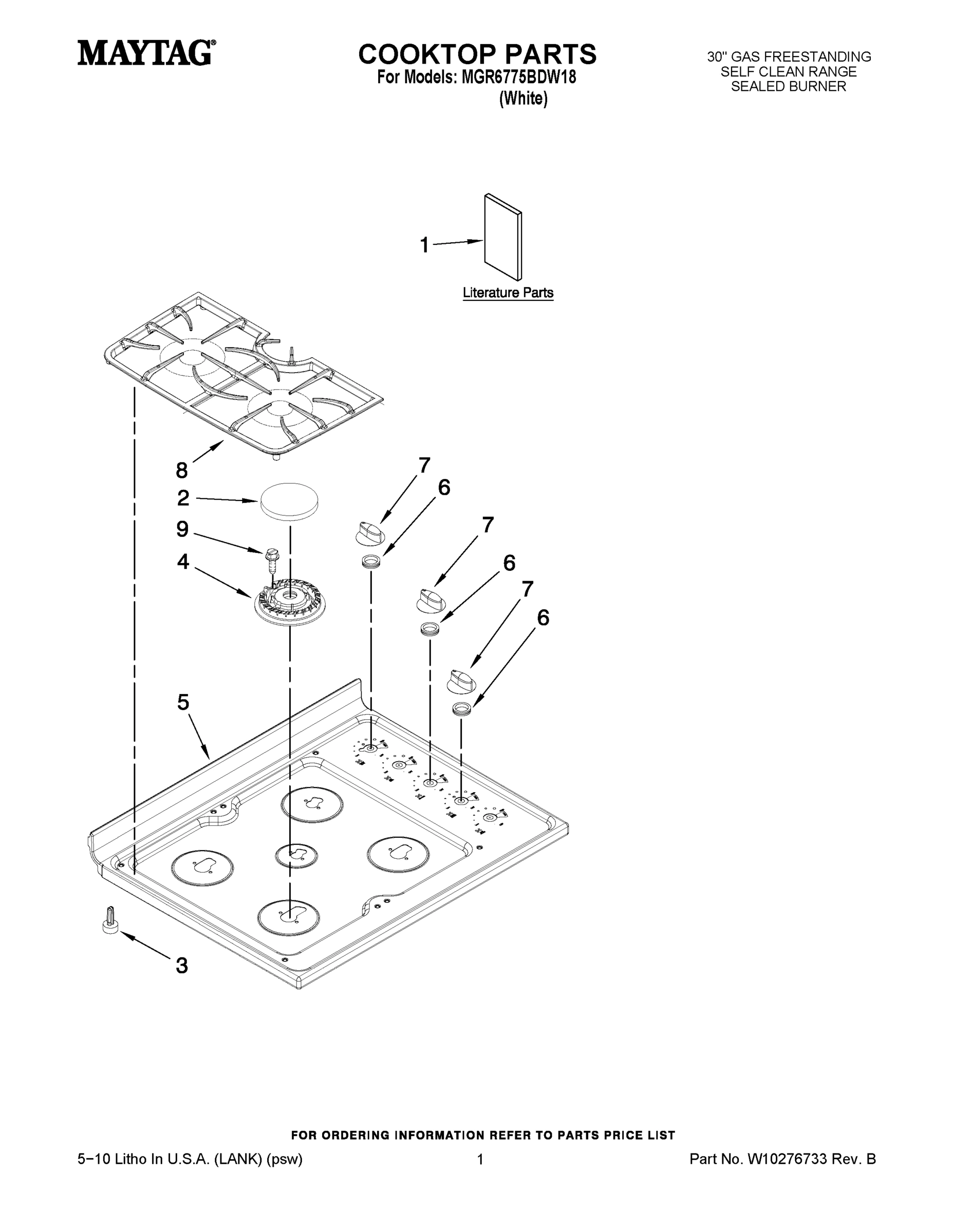 01 - COOKTOP PARTS