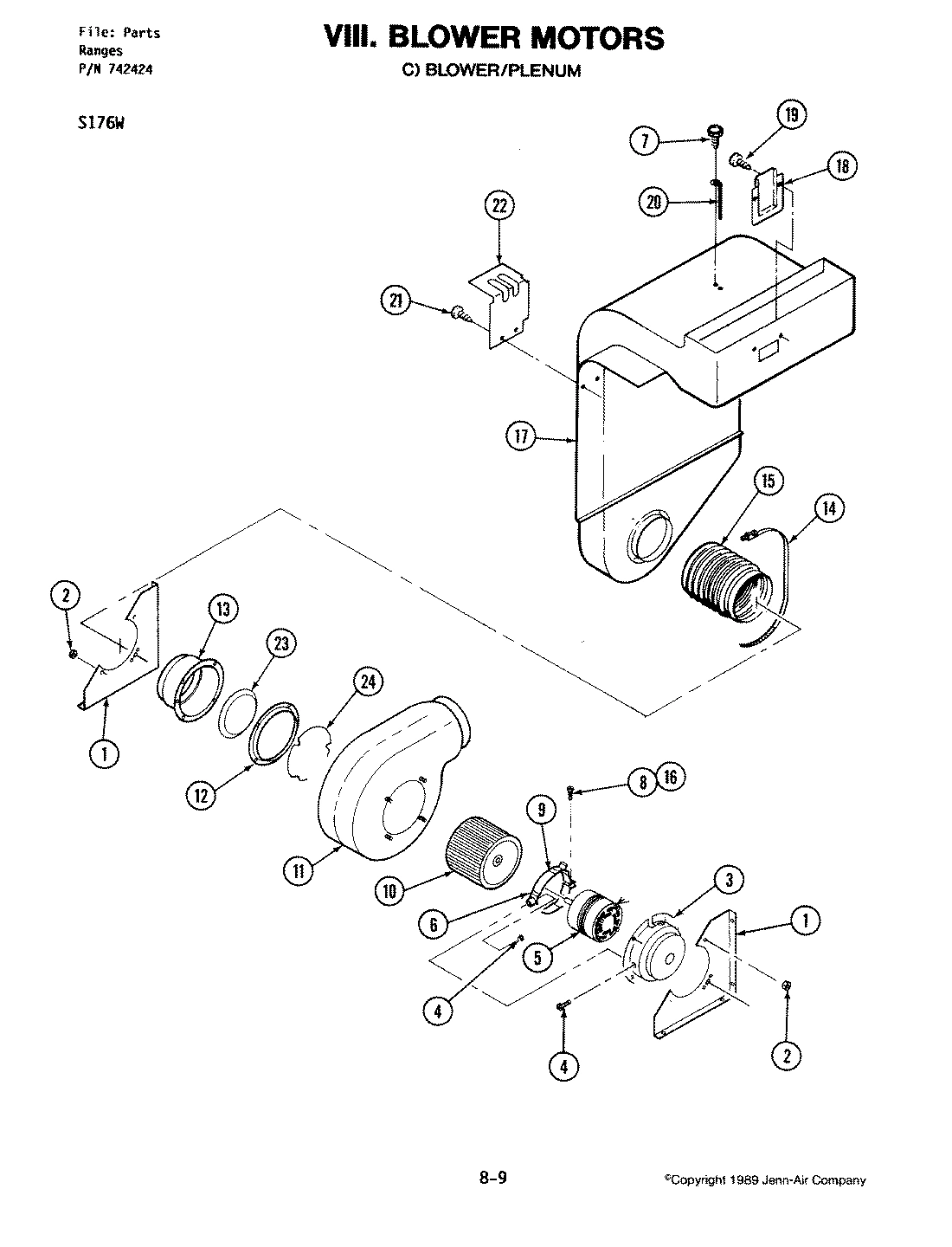 03 - BLOWER MOTOR-BLOWER/PLENUM (S176W)