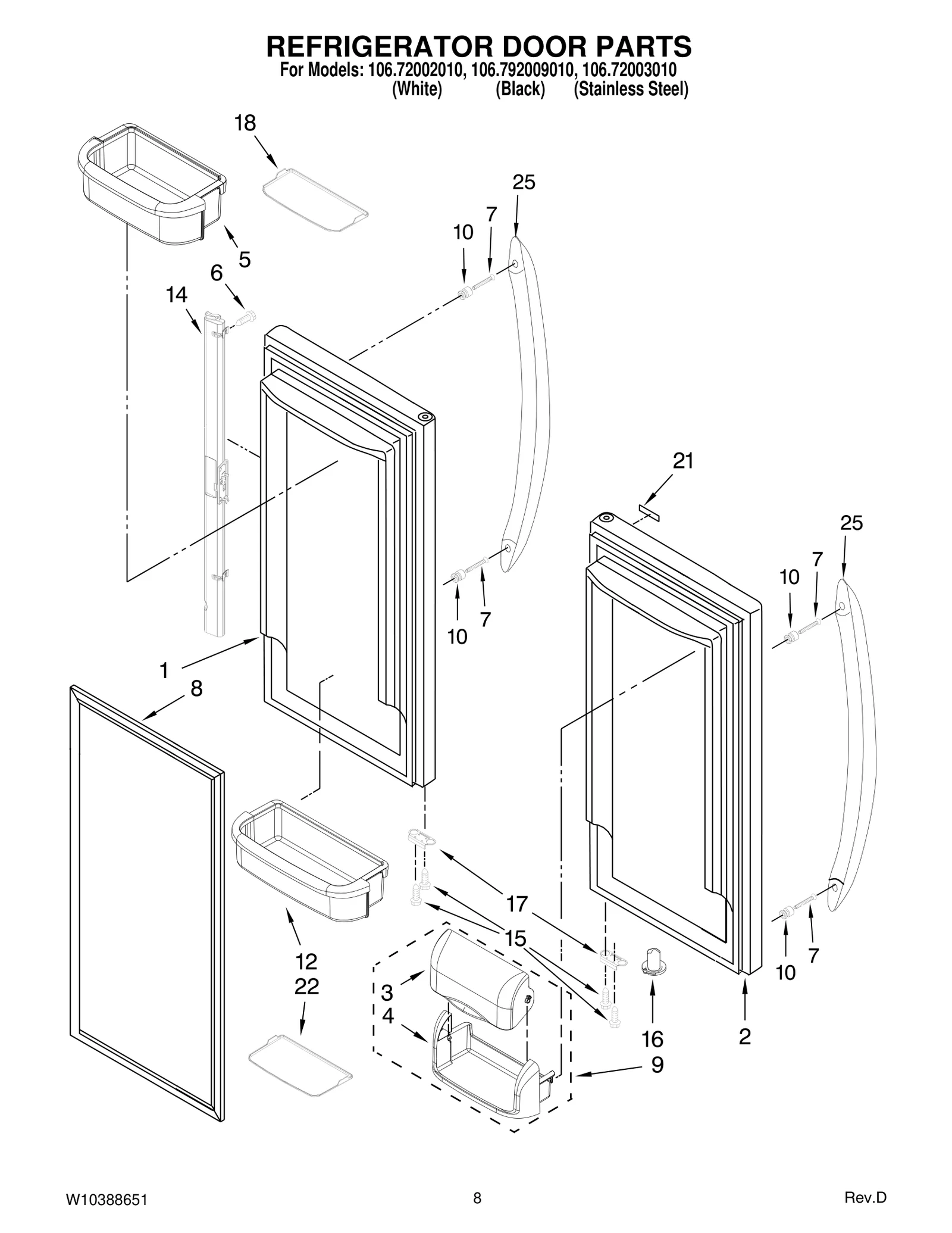 REFRIGERATOR DOOR PARTS