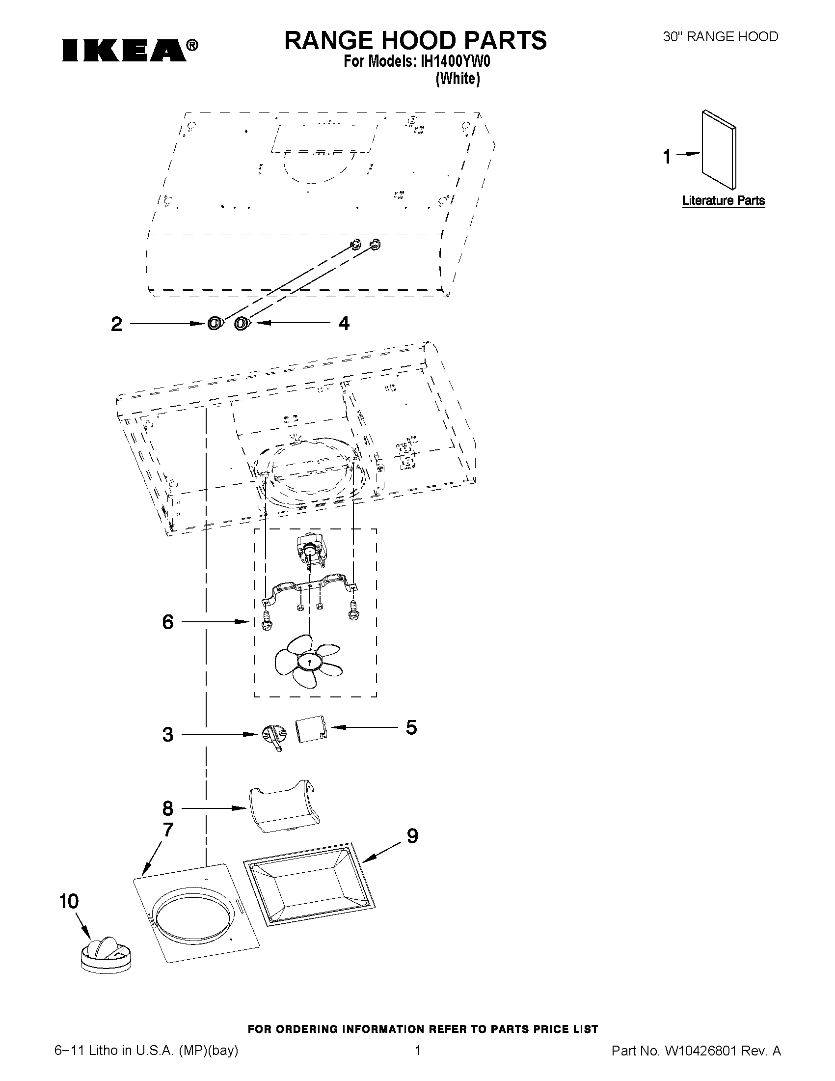 01 - RANGE HOOD PARTS
