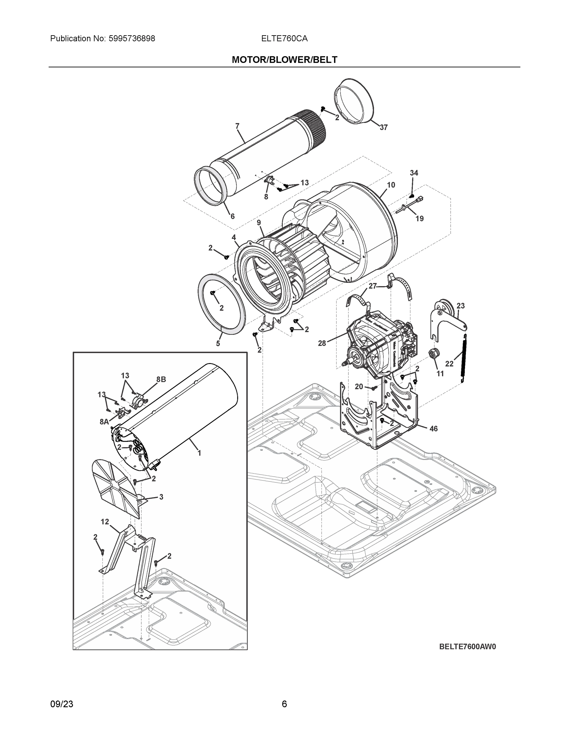 03 - MOTOR/BLOWER/BELT