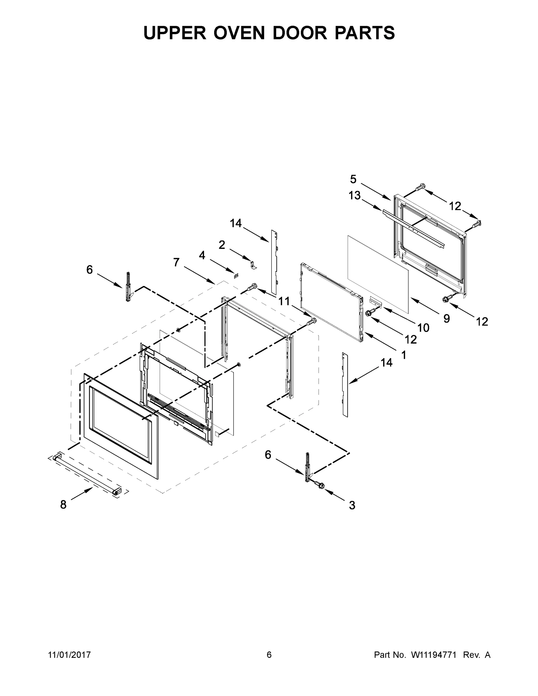04 - UPPER OVEN DOOR PARTS