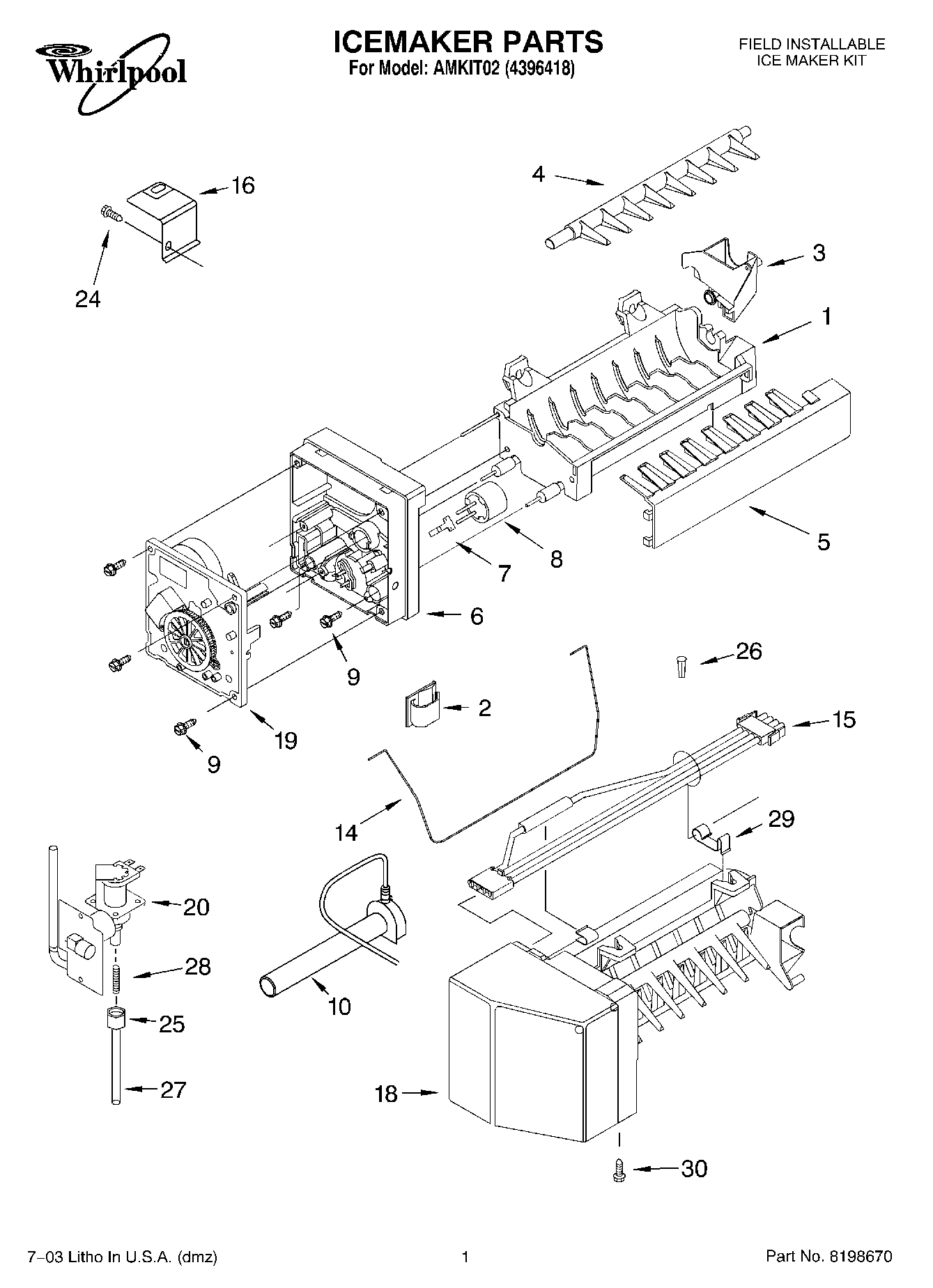01 - ICEMAKER PARTS