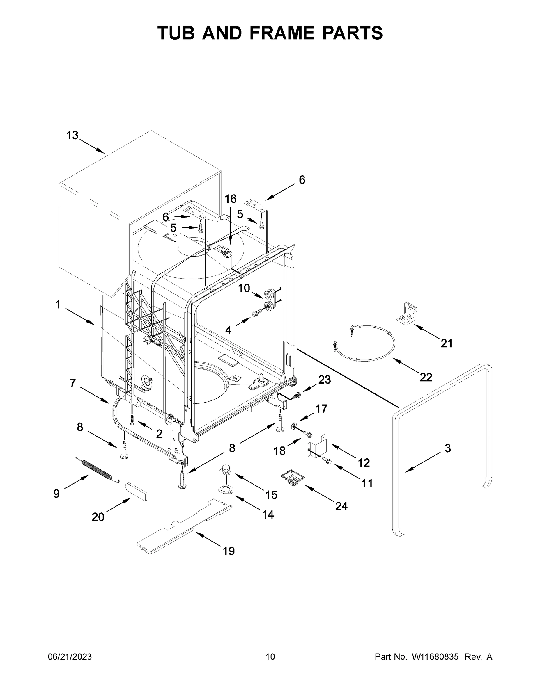 06 - TUB AND FRAME PARTS