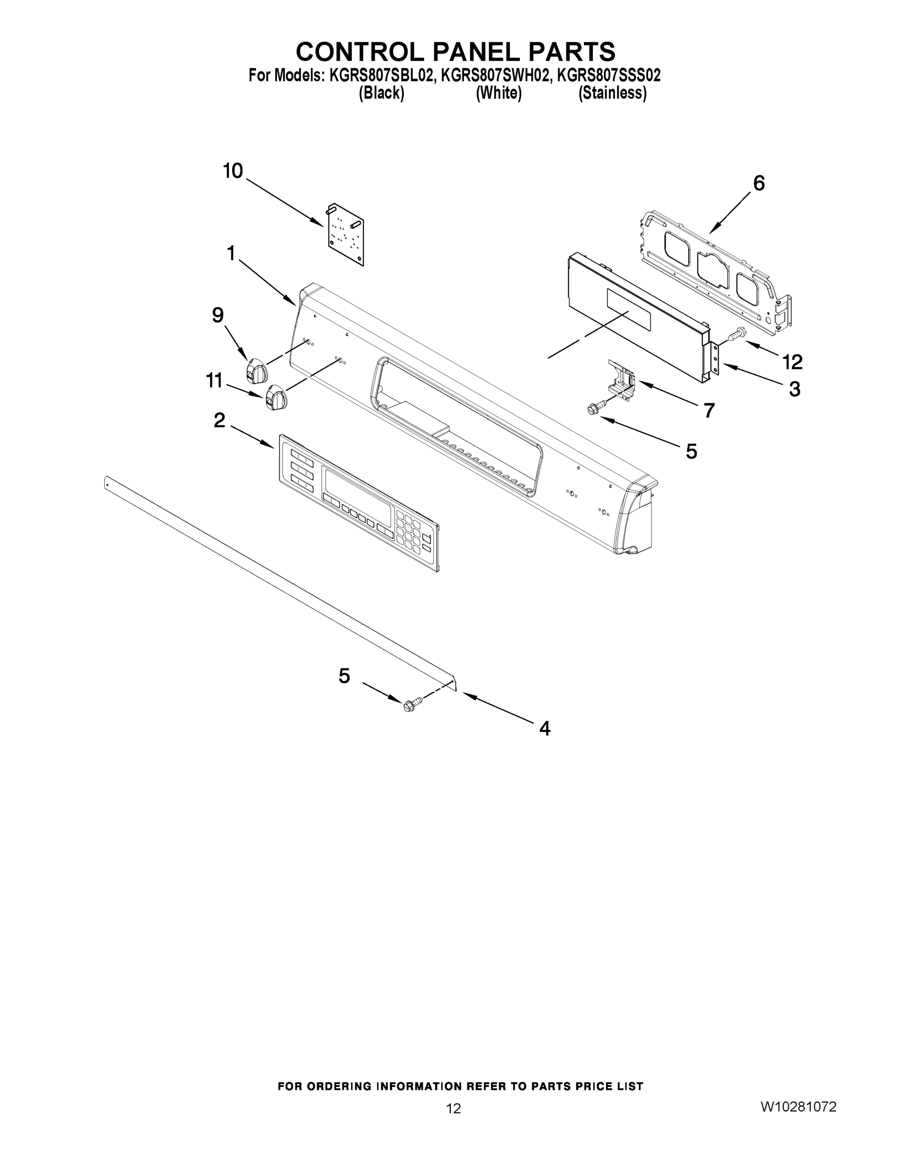 09 - CONTROL PANEL PARTS