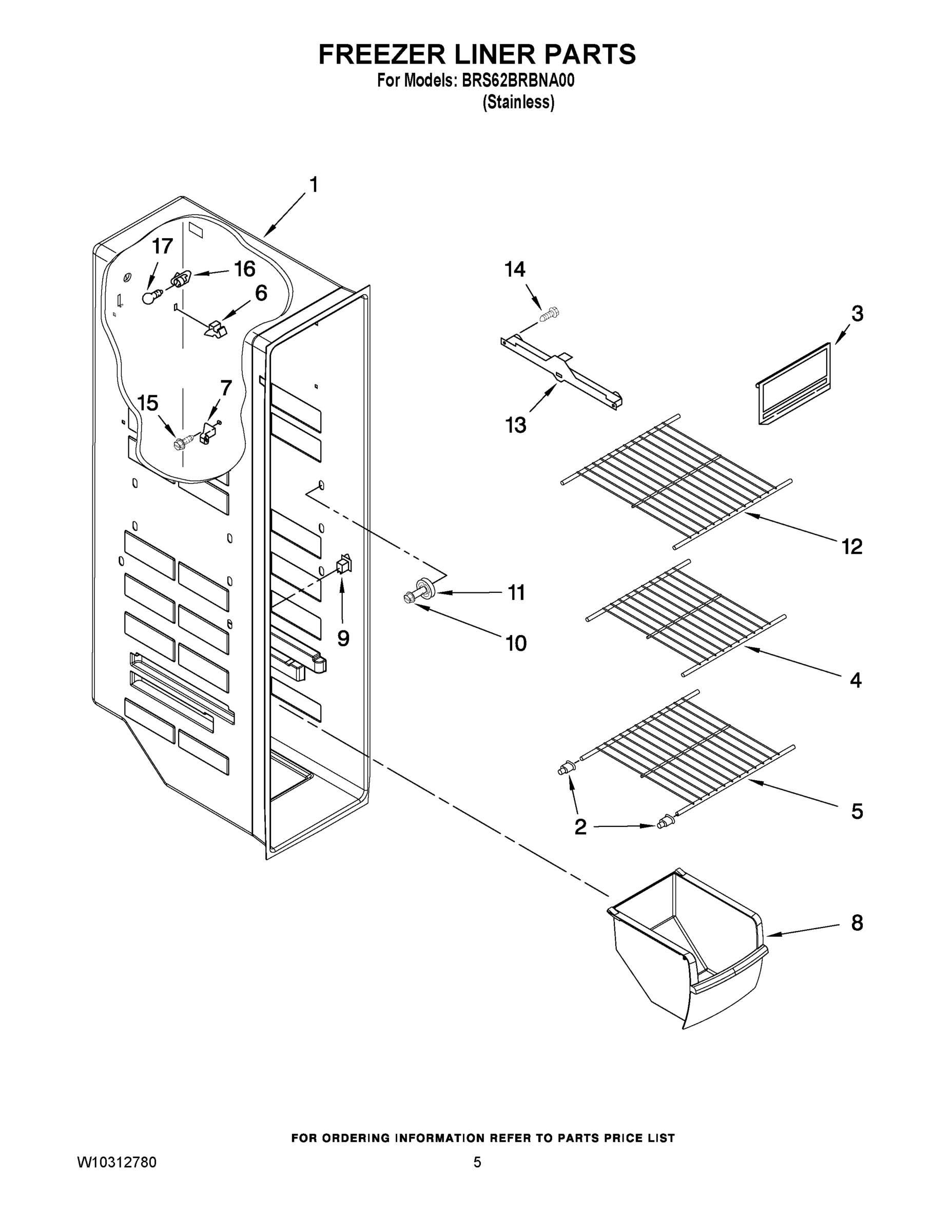 04 - FREEZER LINER PARTS