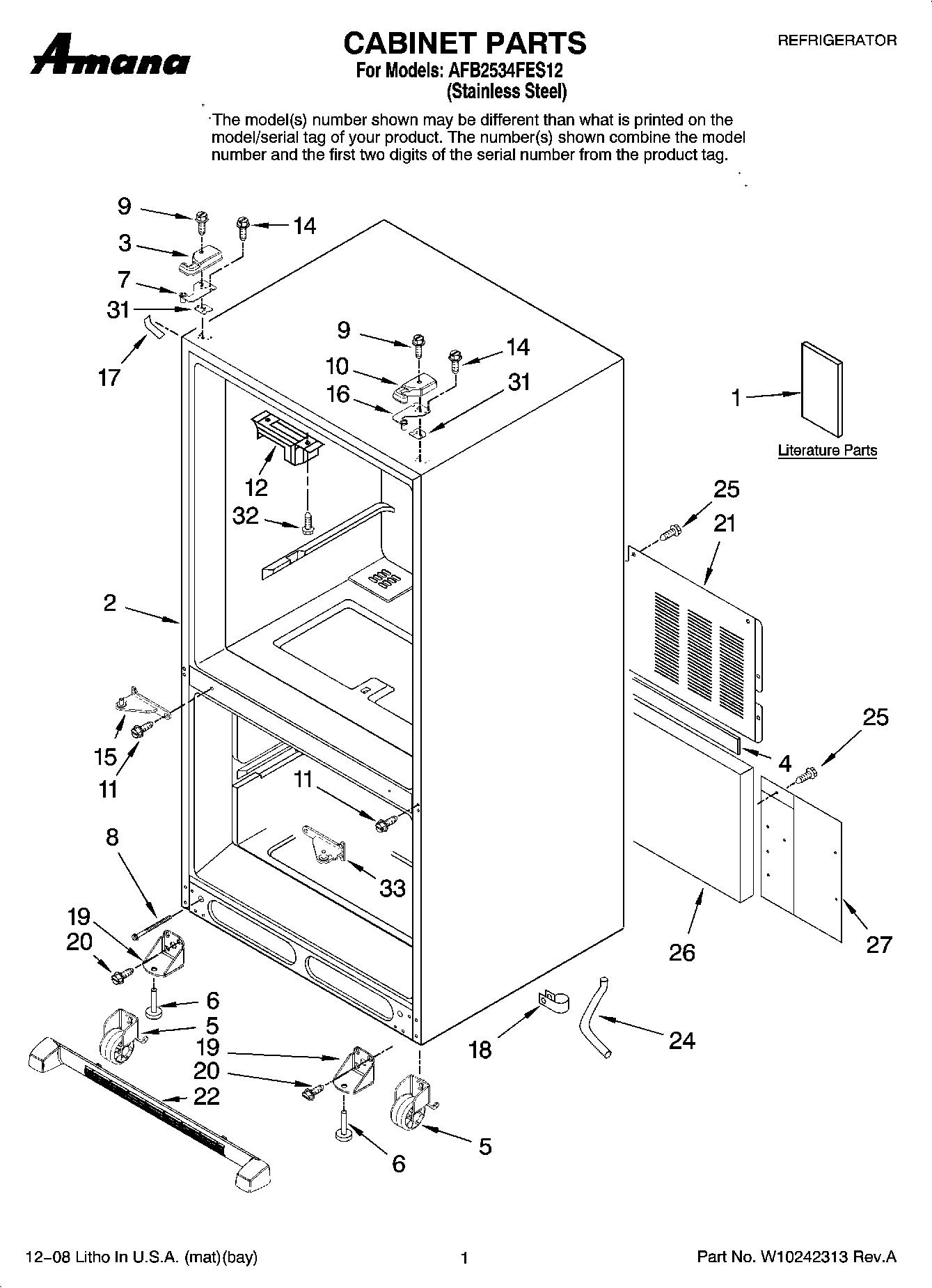 01 - CABINET PARTS