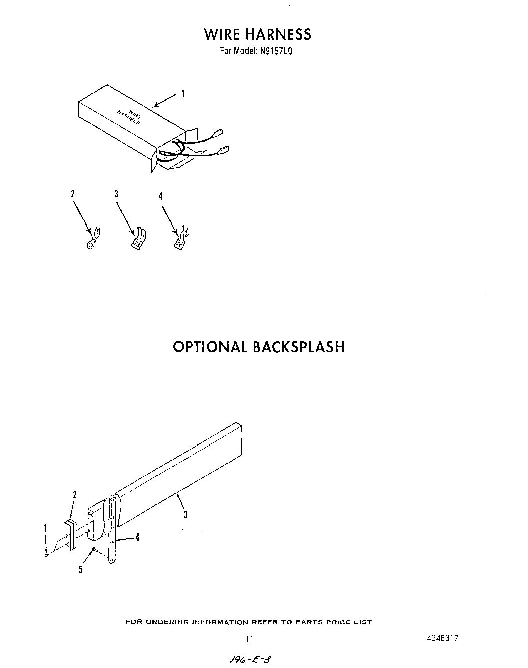 09 - BACKSPLASH , WIRE HARNESS