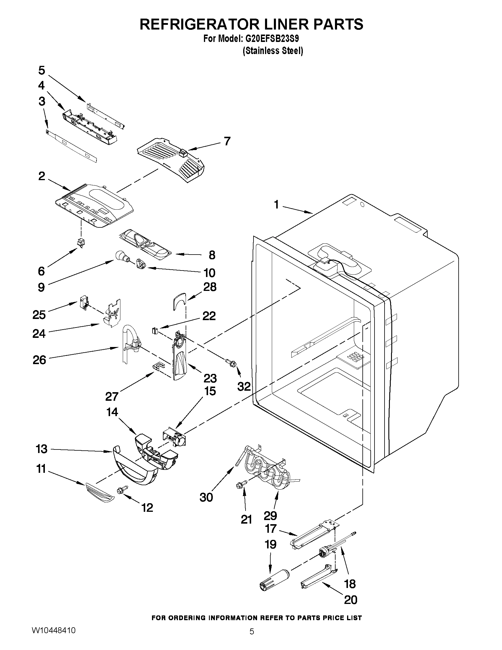 03 - REFRIGERATOR LINER PARTS