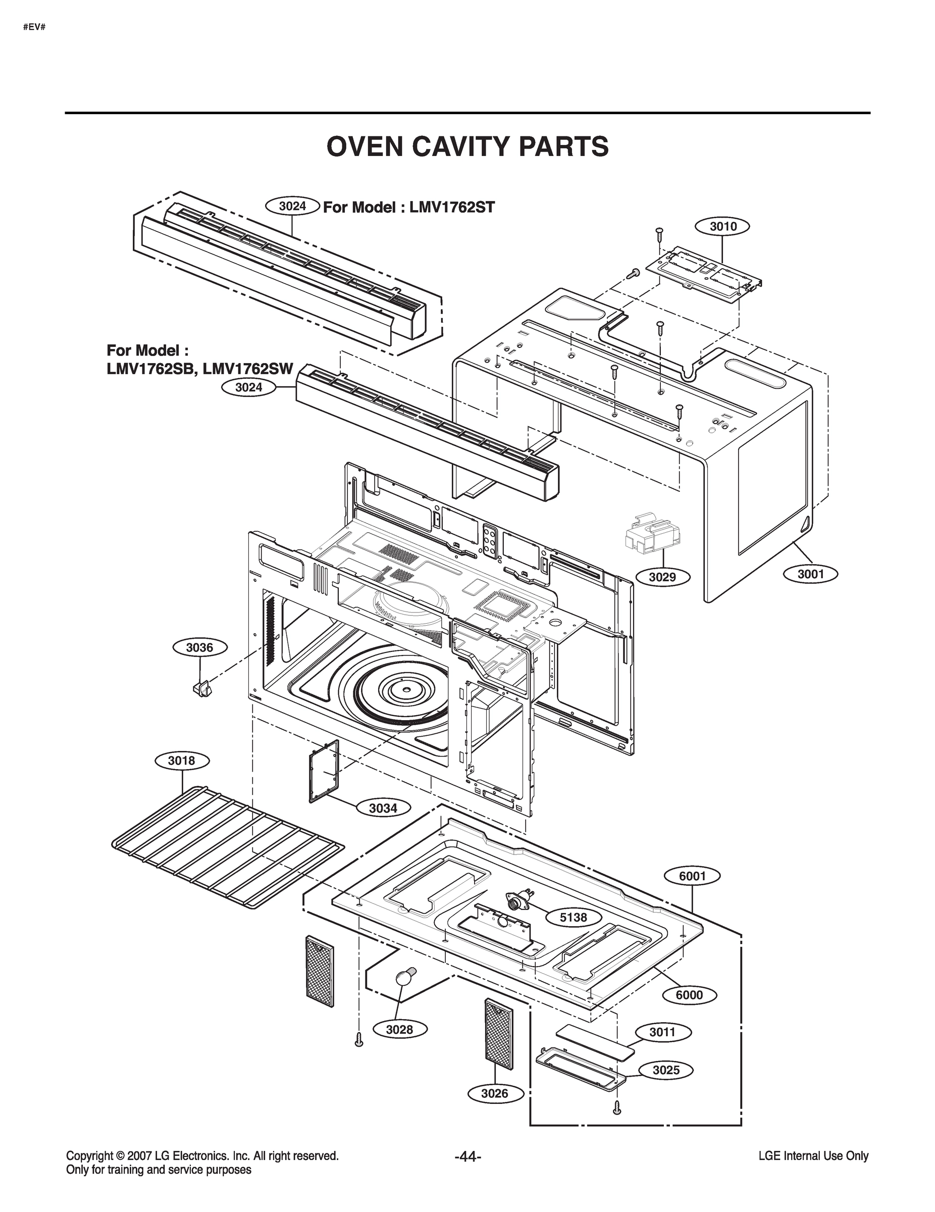 OVEN CAVITY PARTS