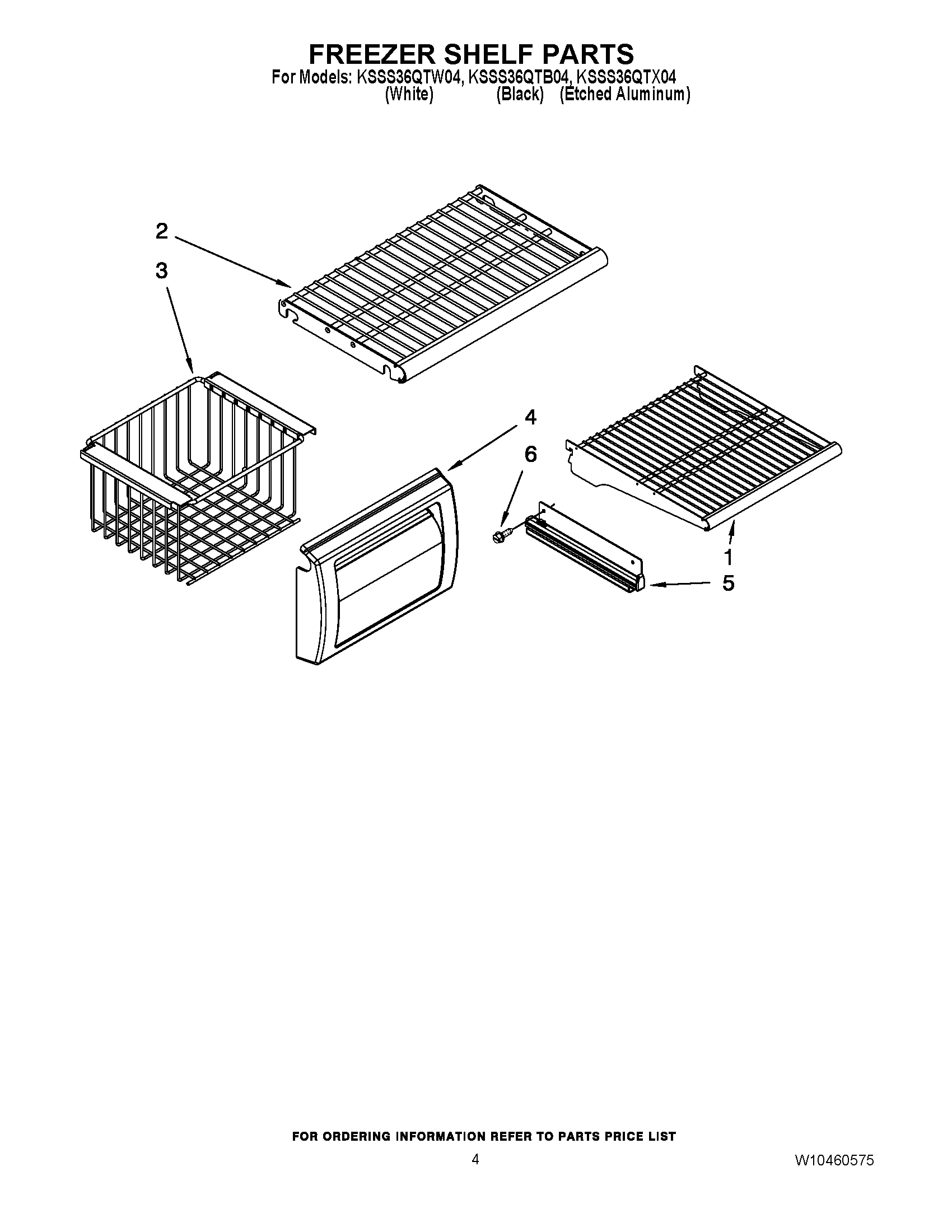 03 - FREEZER SHELF PARTS