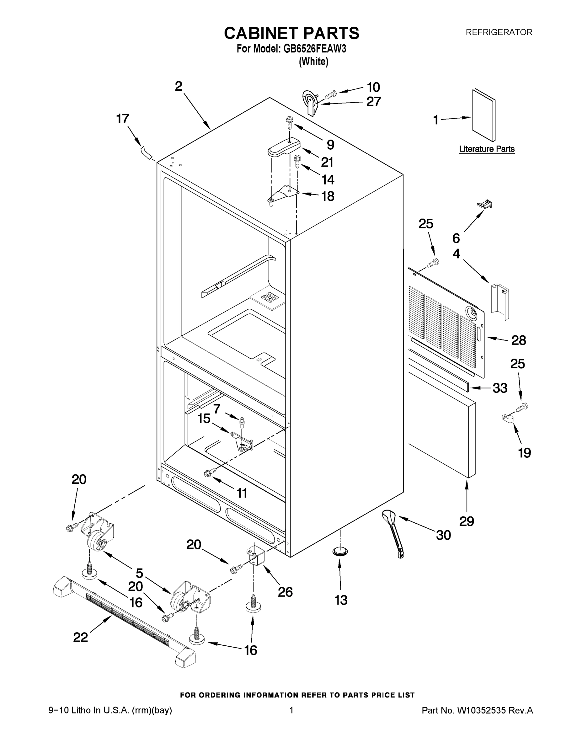 01 - CABINET PARTS