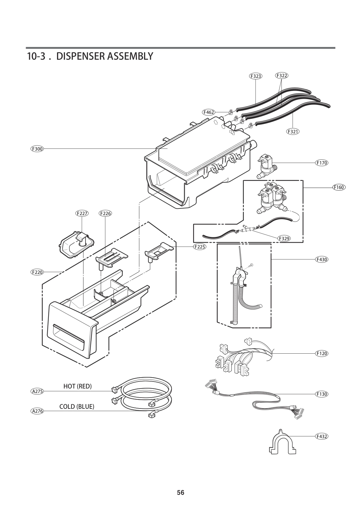 DISPENSER ASSEMBLY HOT (RED)