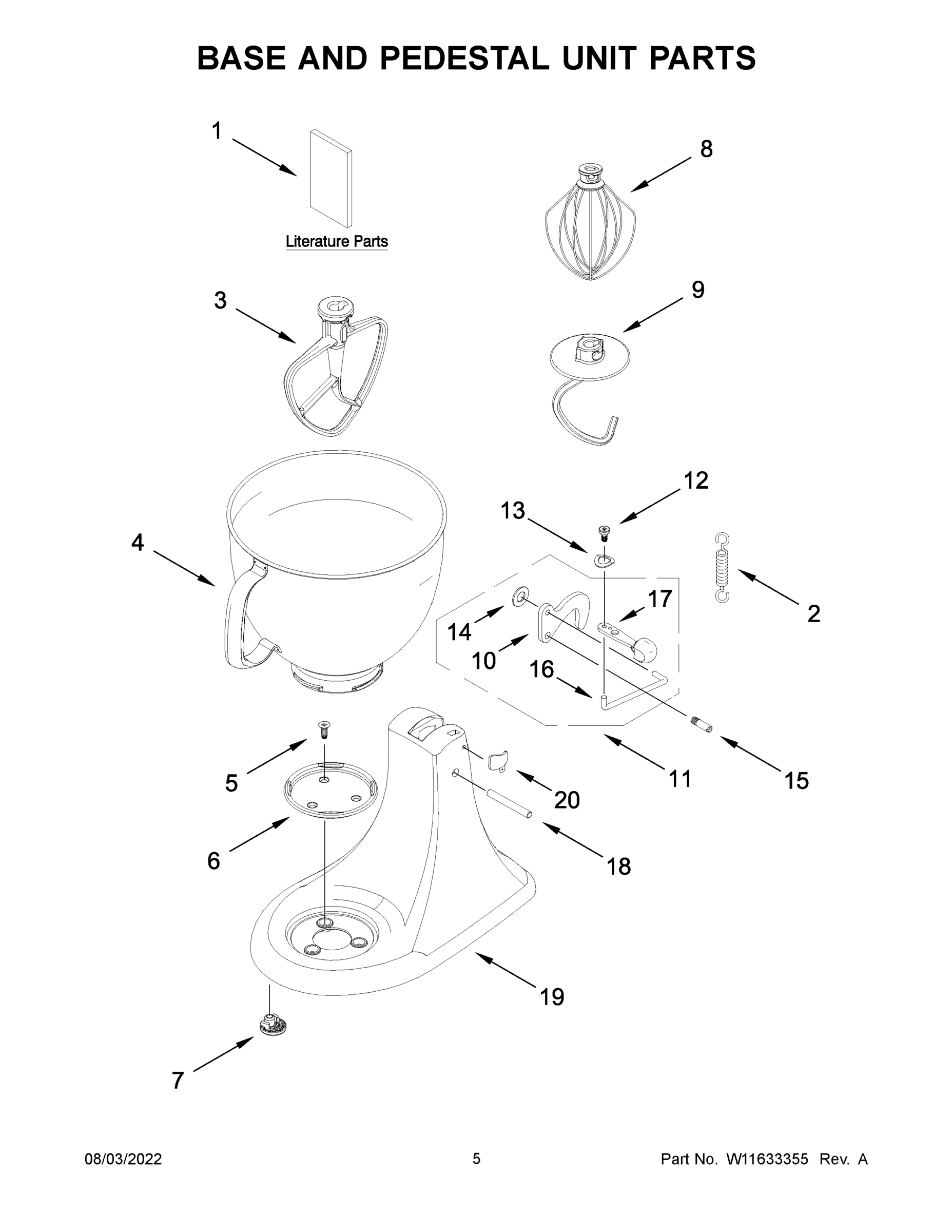 03 - BASE AND PEDESTAL UNIT PARTS