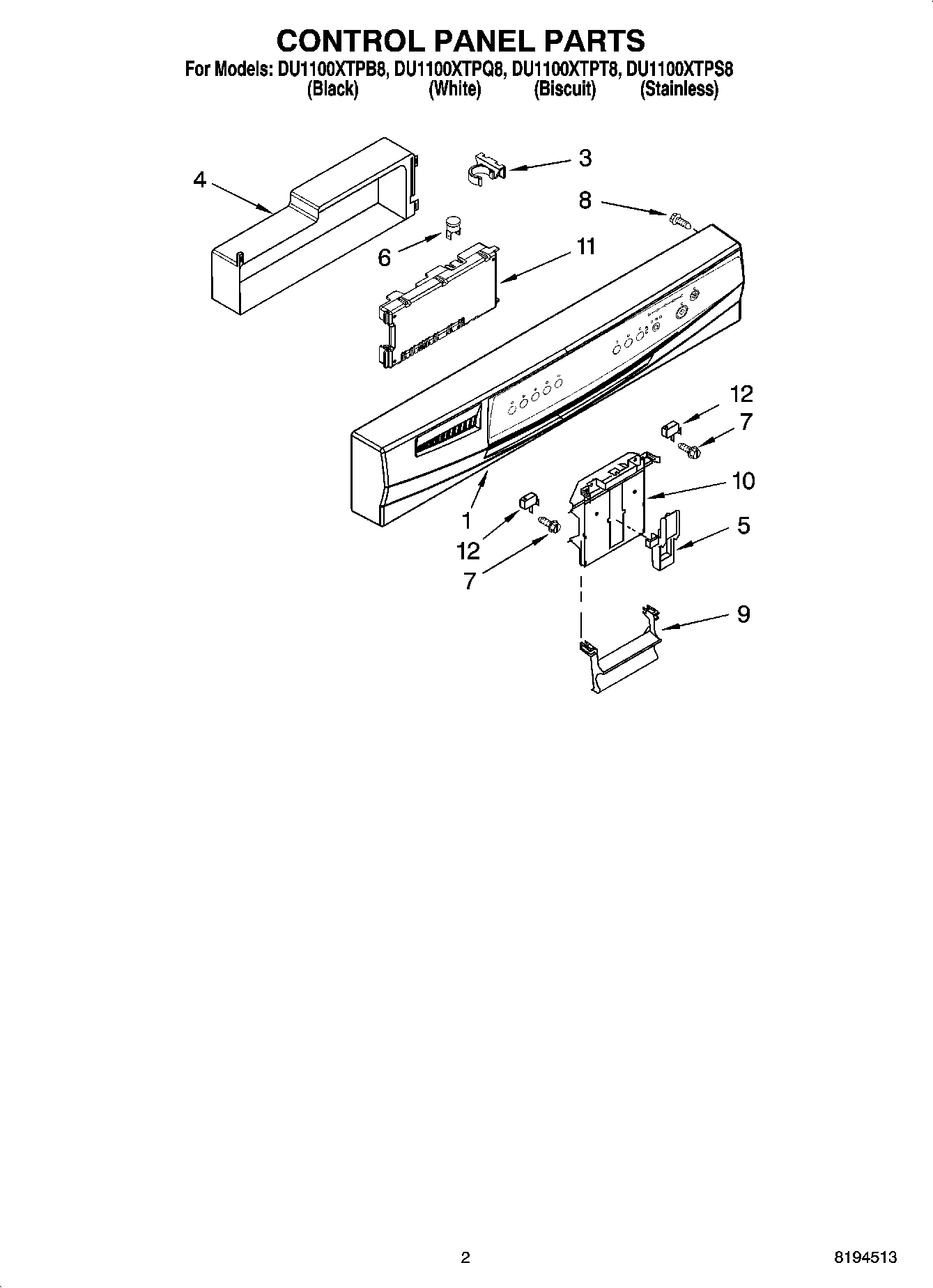 02 - CONTROL PANEL PARTS